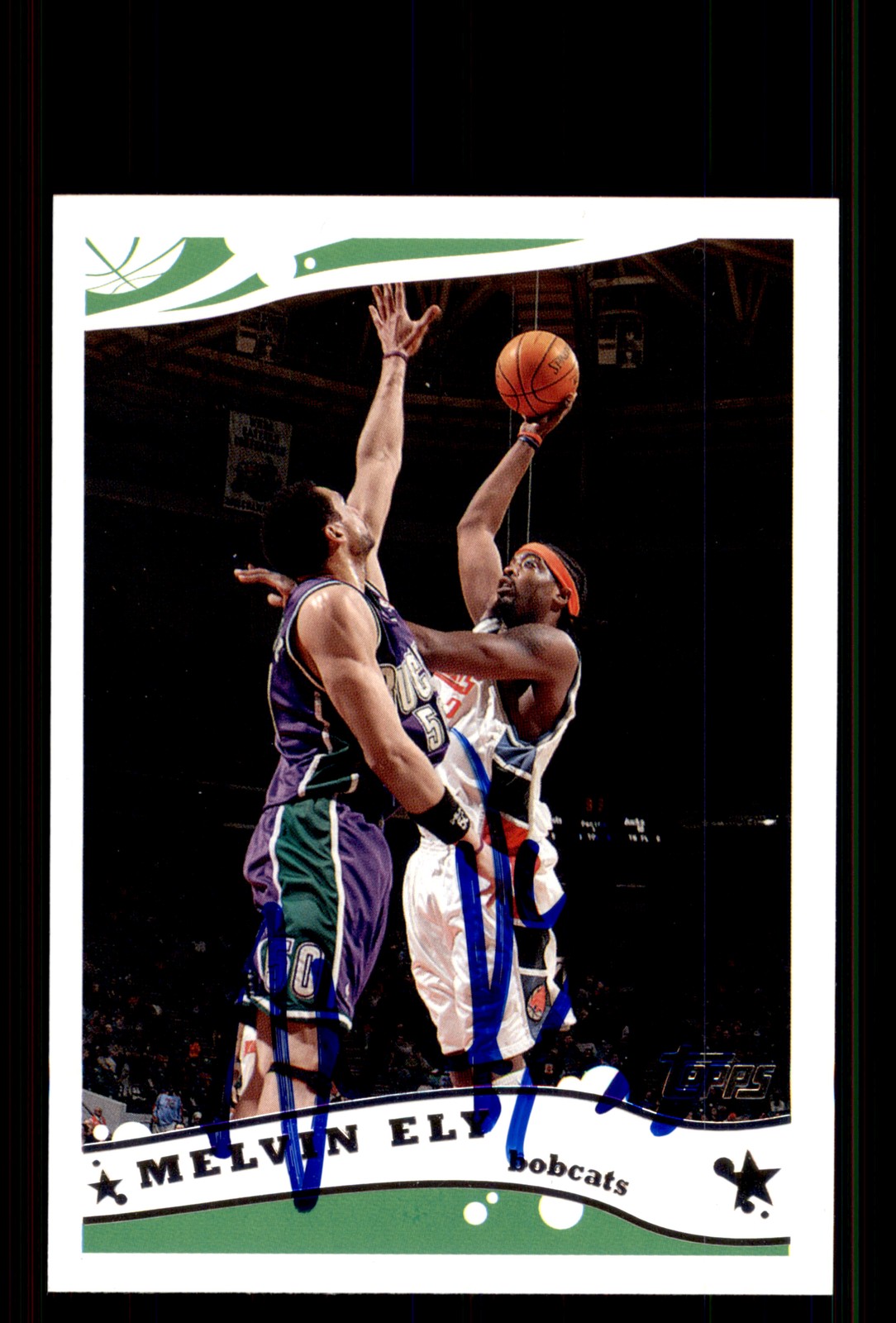 Signed Basketball Card Auto Melvin Ely 2005-06 Topps #78 Charlotte Bobcats