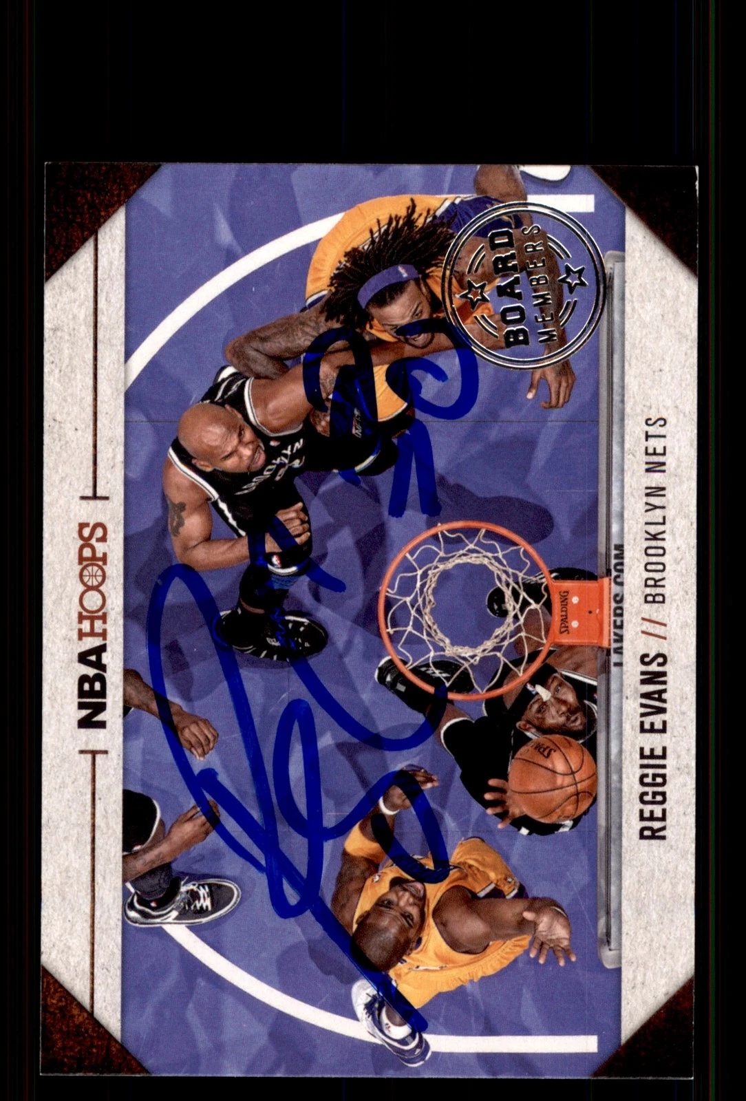 Signed Basketball Card Auto Reggie Evans 2013-14 Hoops #11 Brooklyn Nets