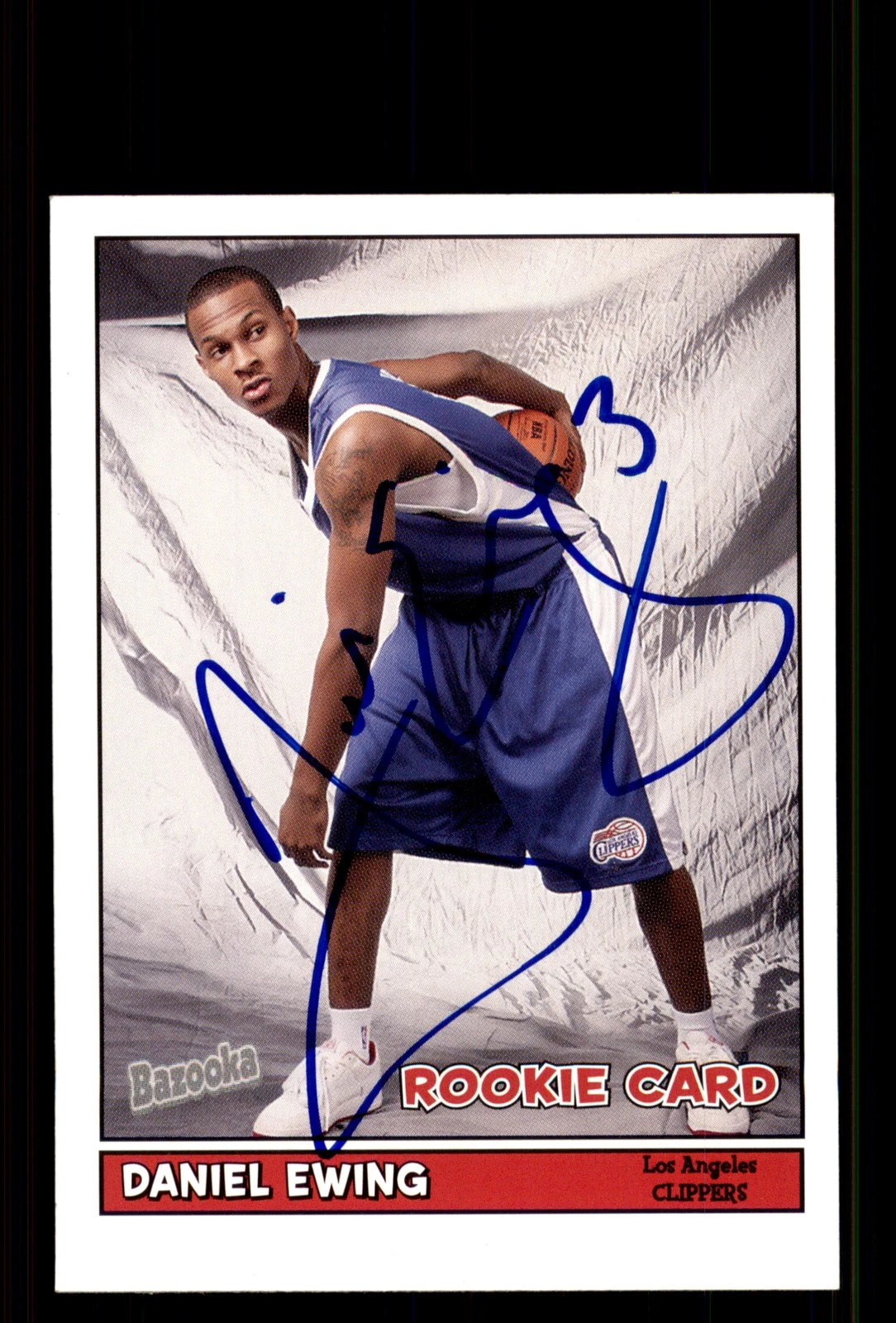 Signed Basketball Card Auto Daniel Ewing 2005-06 Bazooka #172 LA Clippers