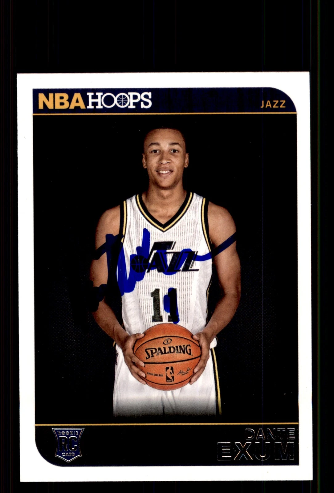 Signed Basketball Card Auto Dante Exum 2014-15 Hoops #265 Utah Jazz