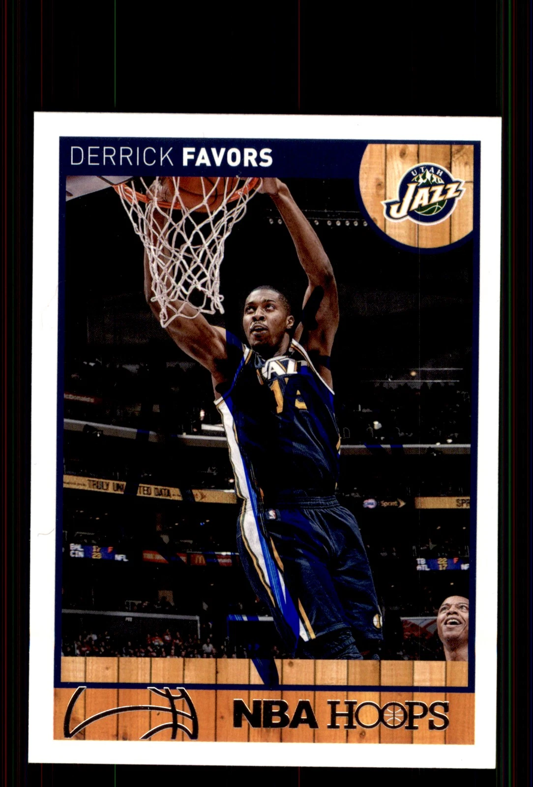 Signed Basketball Card Auto Derrick Favors 2013-14 Hoops #162 Utah Jazz