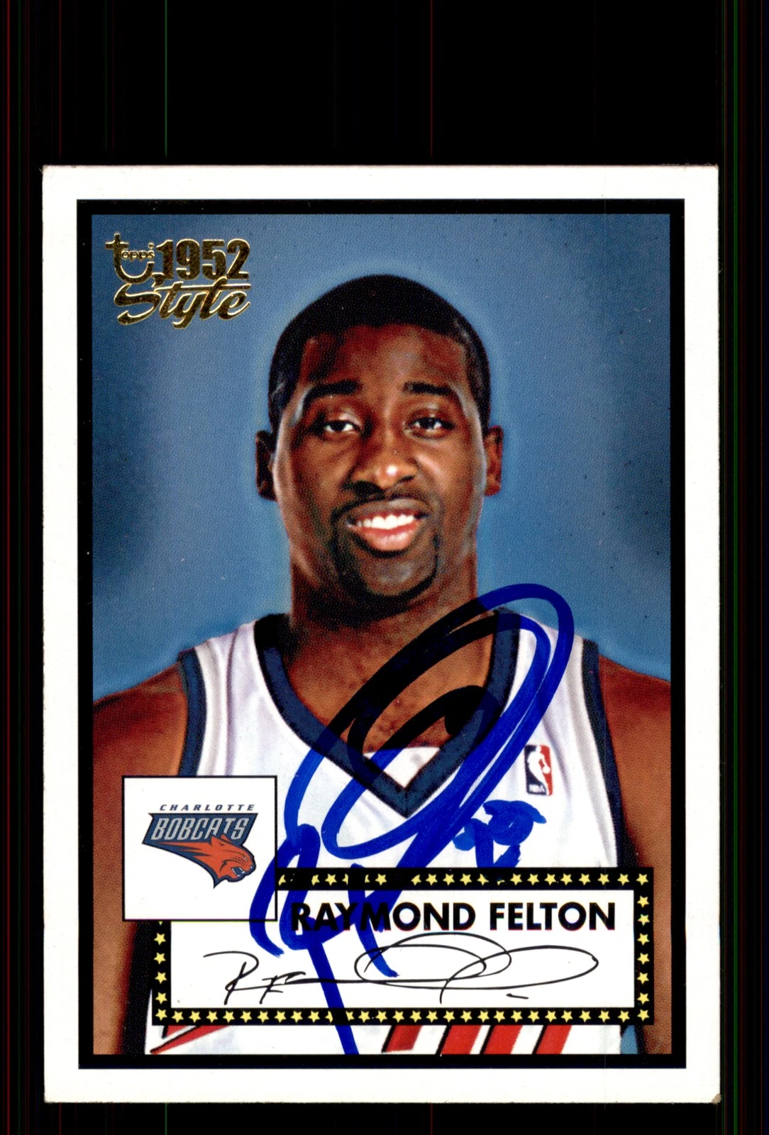 Signed Basketball Card Auto Raymond Felton 2005-06 Topps 1952 Style #132 Bobcats