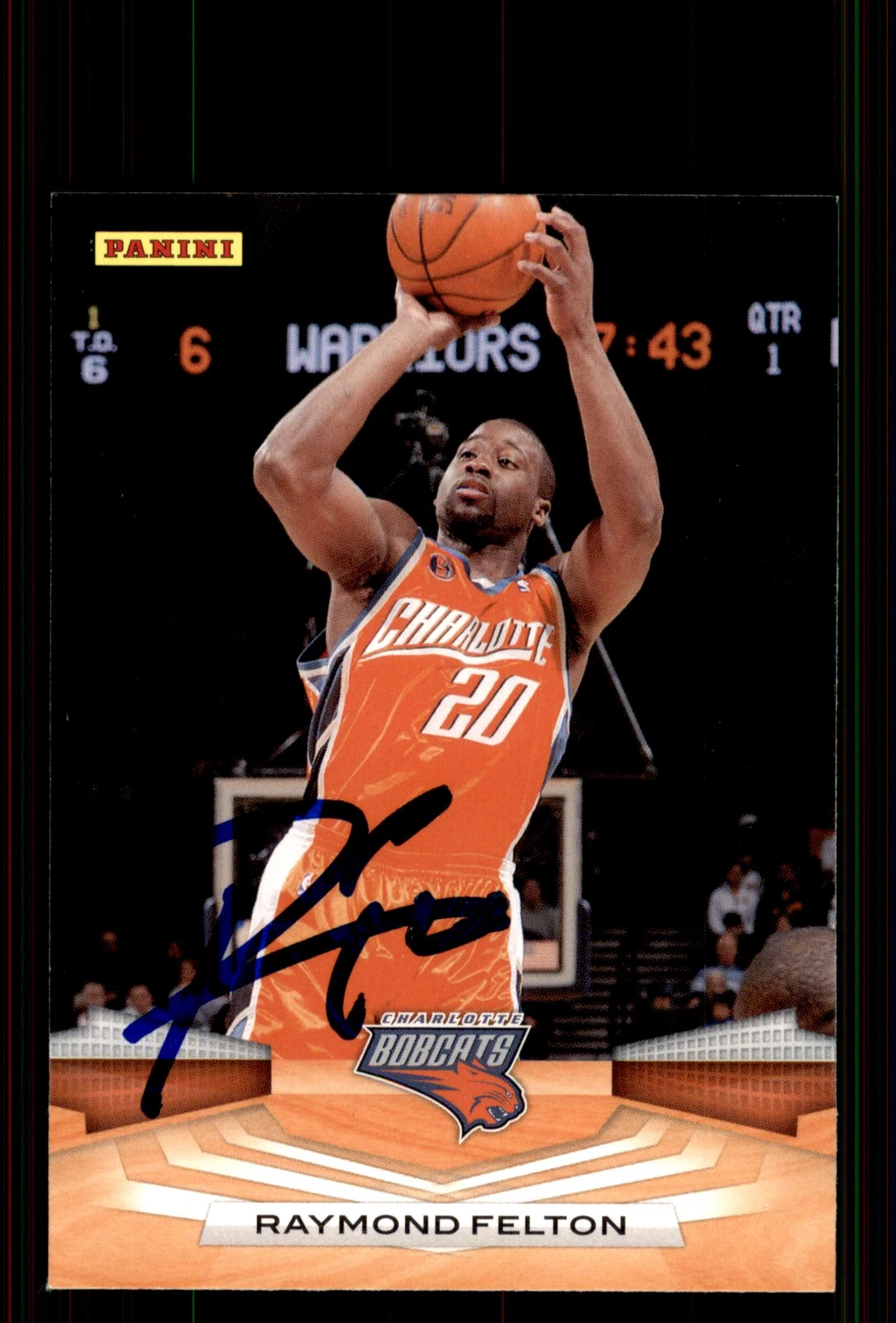 Signed Basketball Card Auto Raymond Felton 2009-10 Panini #122 Charlotte Bobcats