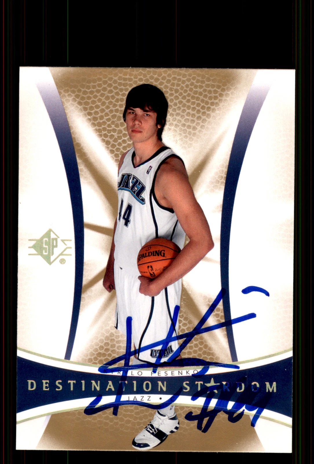 Signed Basketball Card Auto Kyrylo Fesenko 2007-08 SP Authentic #DS-29 Utah Jazz