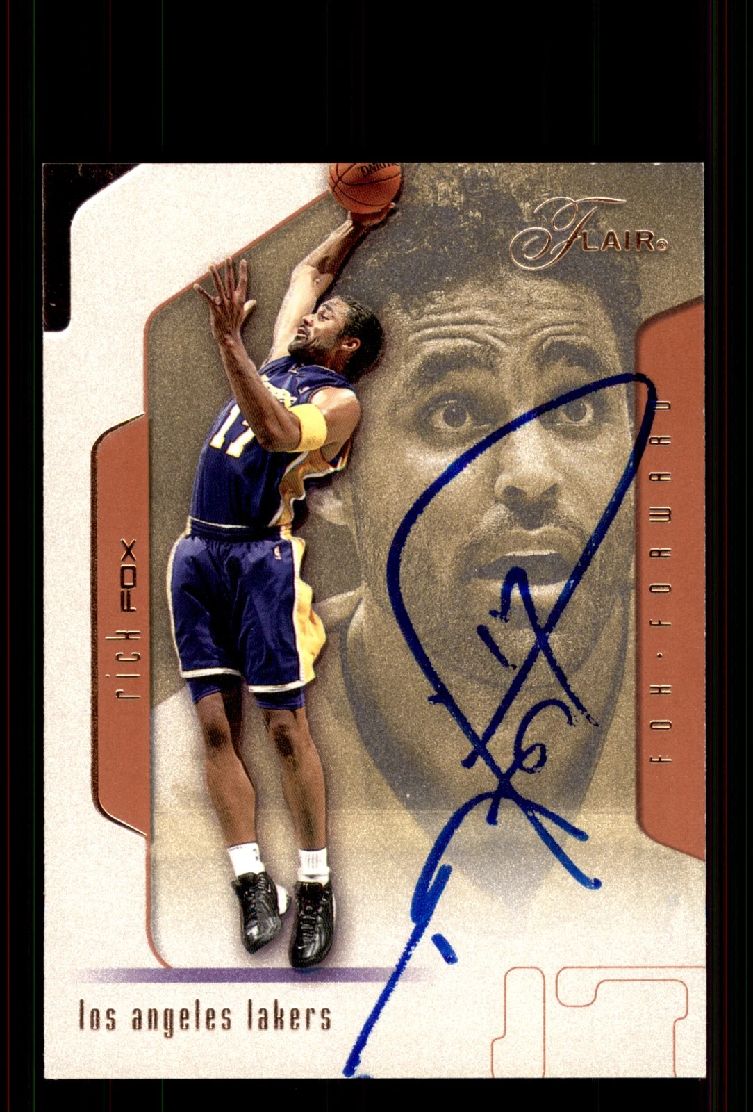 Signed Basketball Card Auto Rick Fox 2001-02 Flair #17 Los Angeles Lakers
