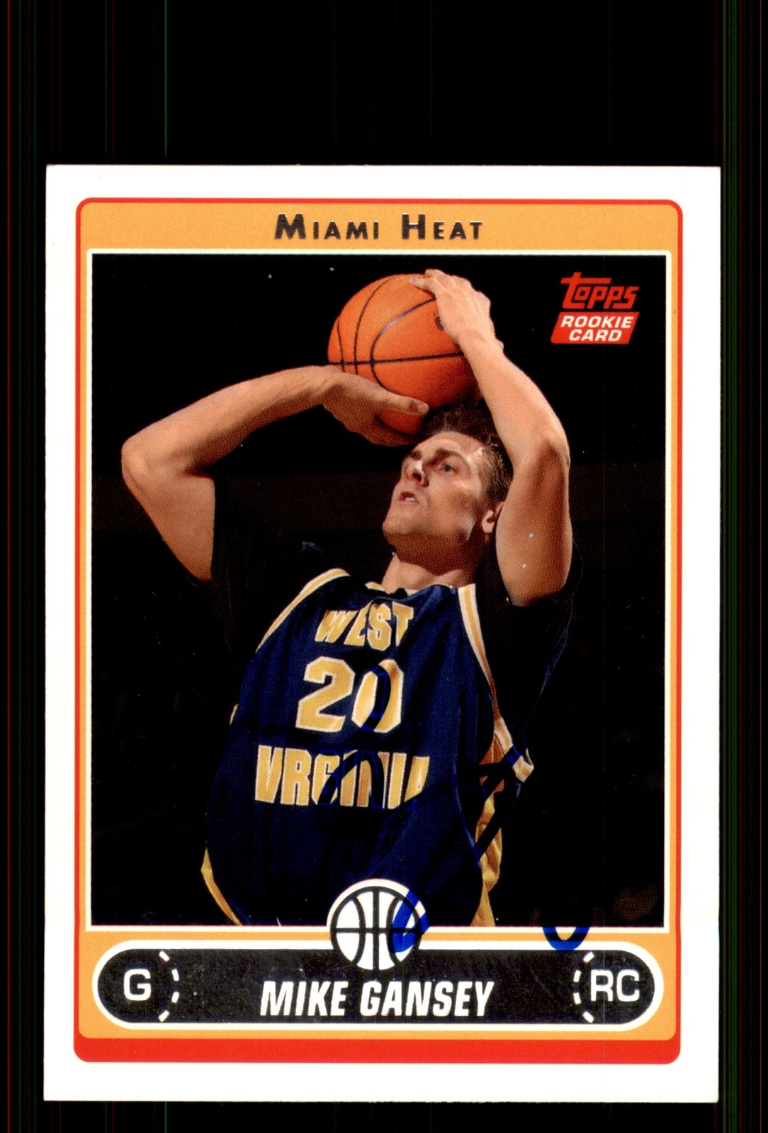 Signed Basketball Card Auto Mike Gansey 2006-07 Topps #260 Miami Heat