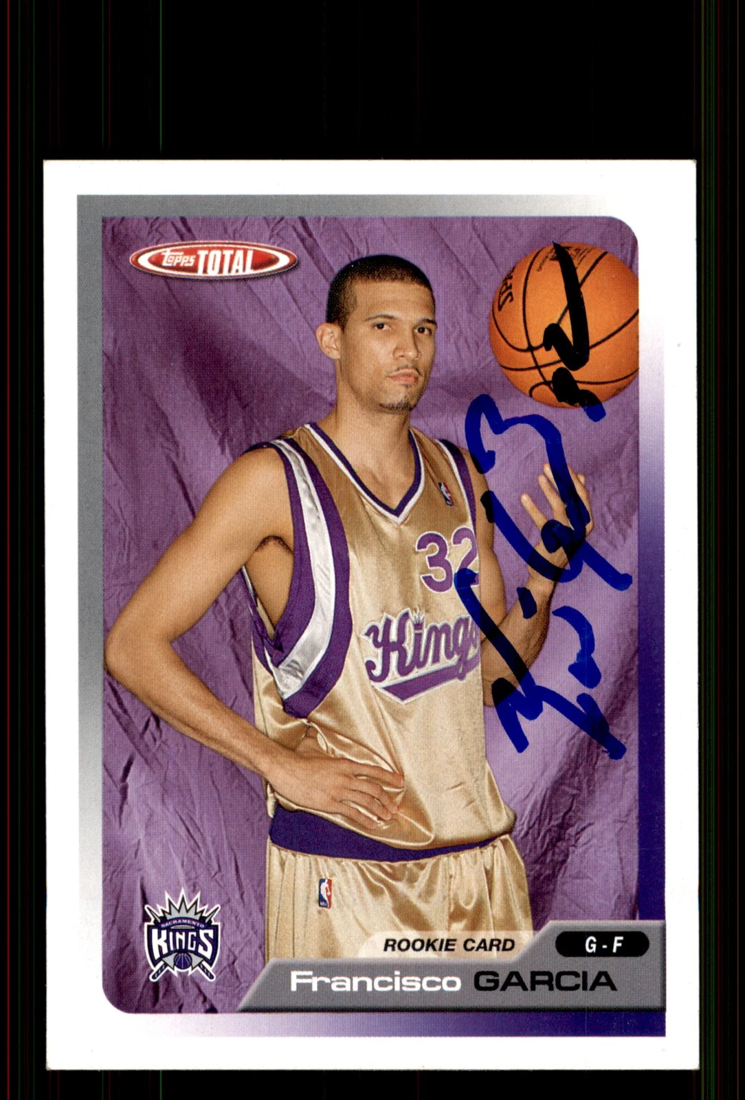 Signed Basketball Card Auto Francisco Garcia 2005-06 Topps Total #271