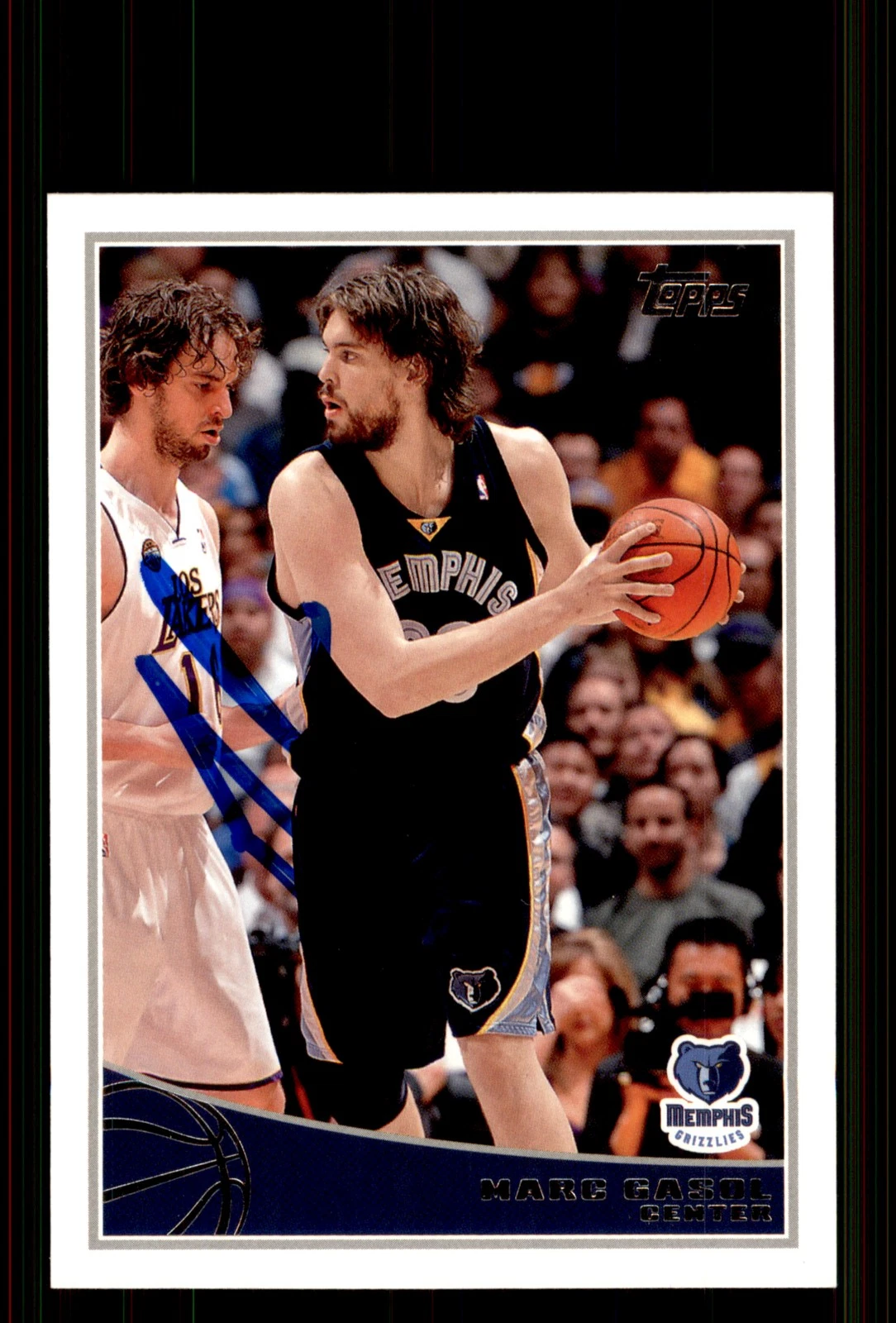 Signed Basketball Card Auto Marc Gasol 2009-10 Topps #137 Memphis Grizzlies