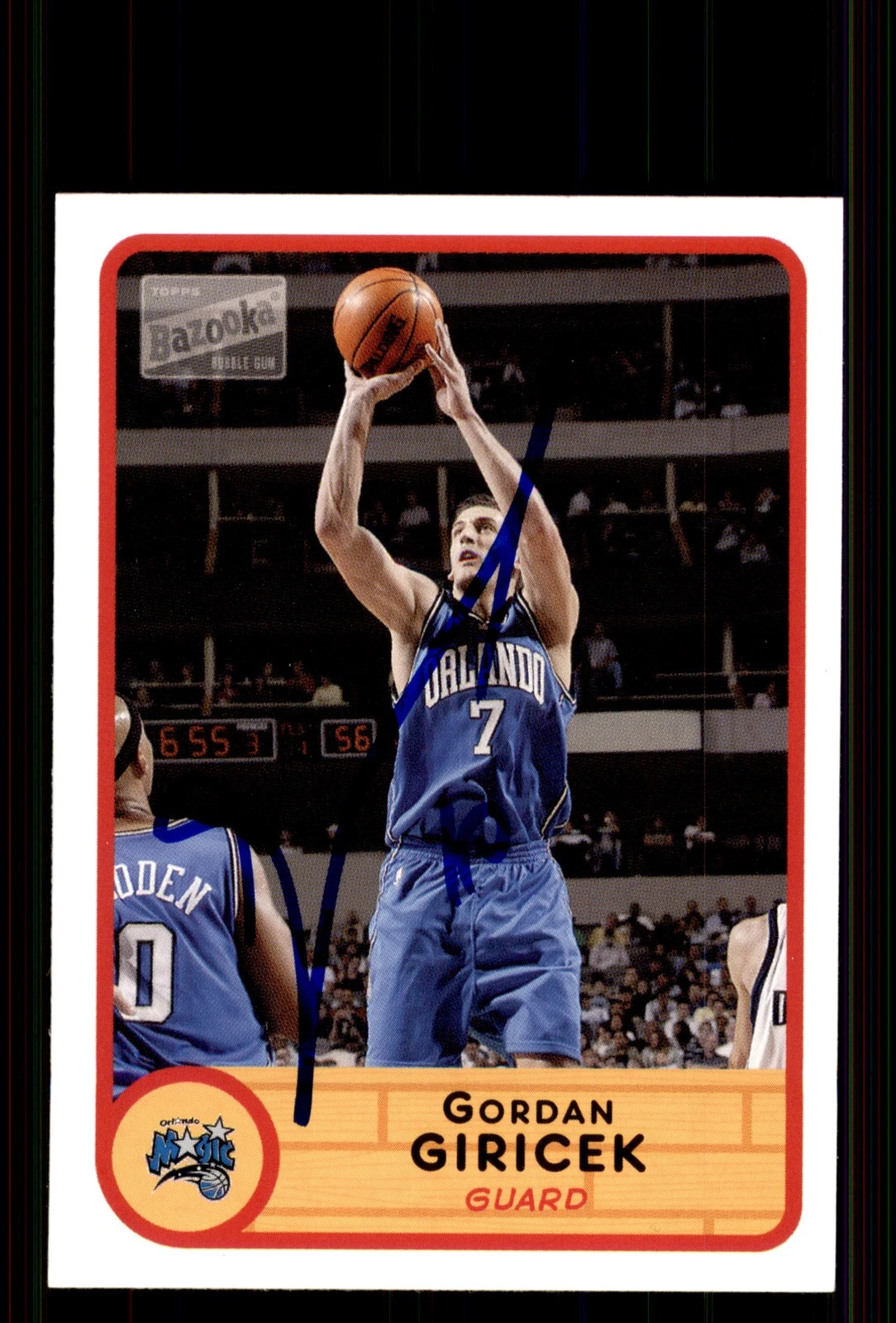 Signed Basketball Card Auto Gordan Giricek 2003-04 Bazooka #99 Orlando Magic