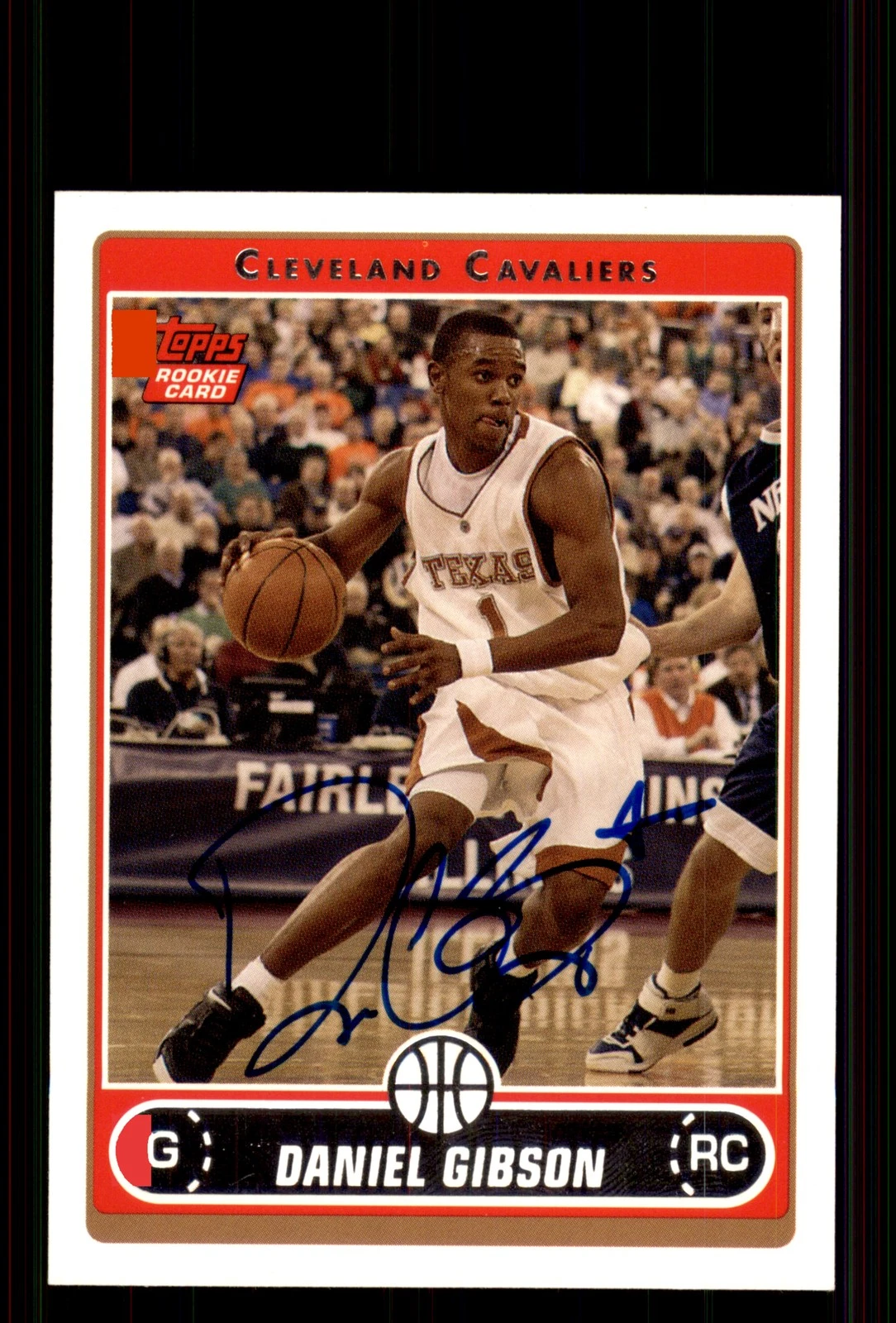 Signed Basketball Card Auto Daniel Gibson 2006-07 Topps #230 Cleveland Cavaliers