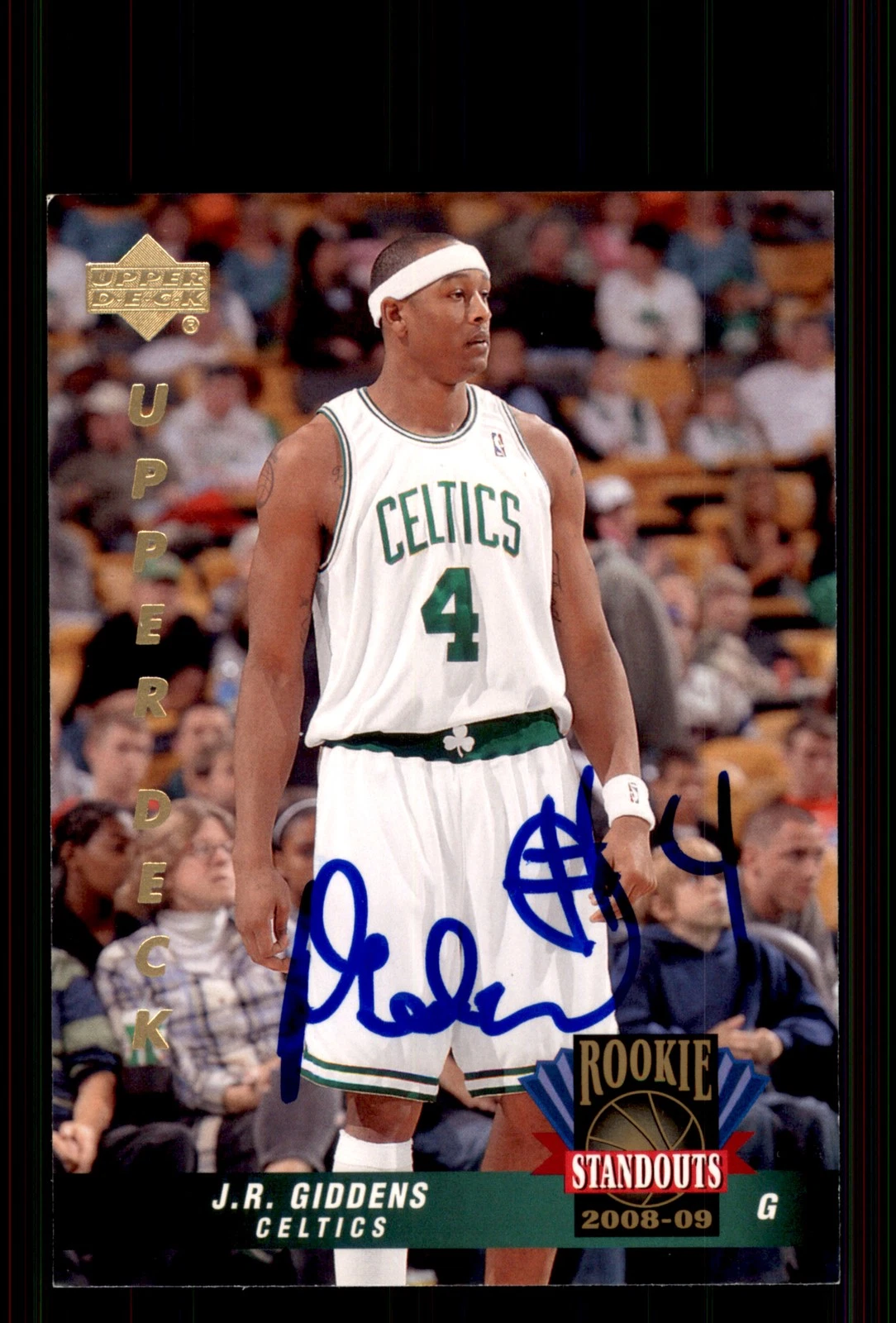 Signed Basketball Card Auto J.R. Giddens 2008-09 Upper Deck Lineage #RS-53