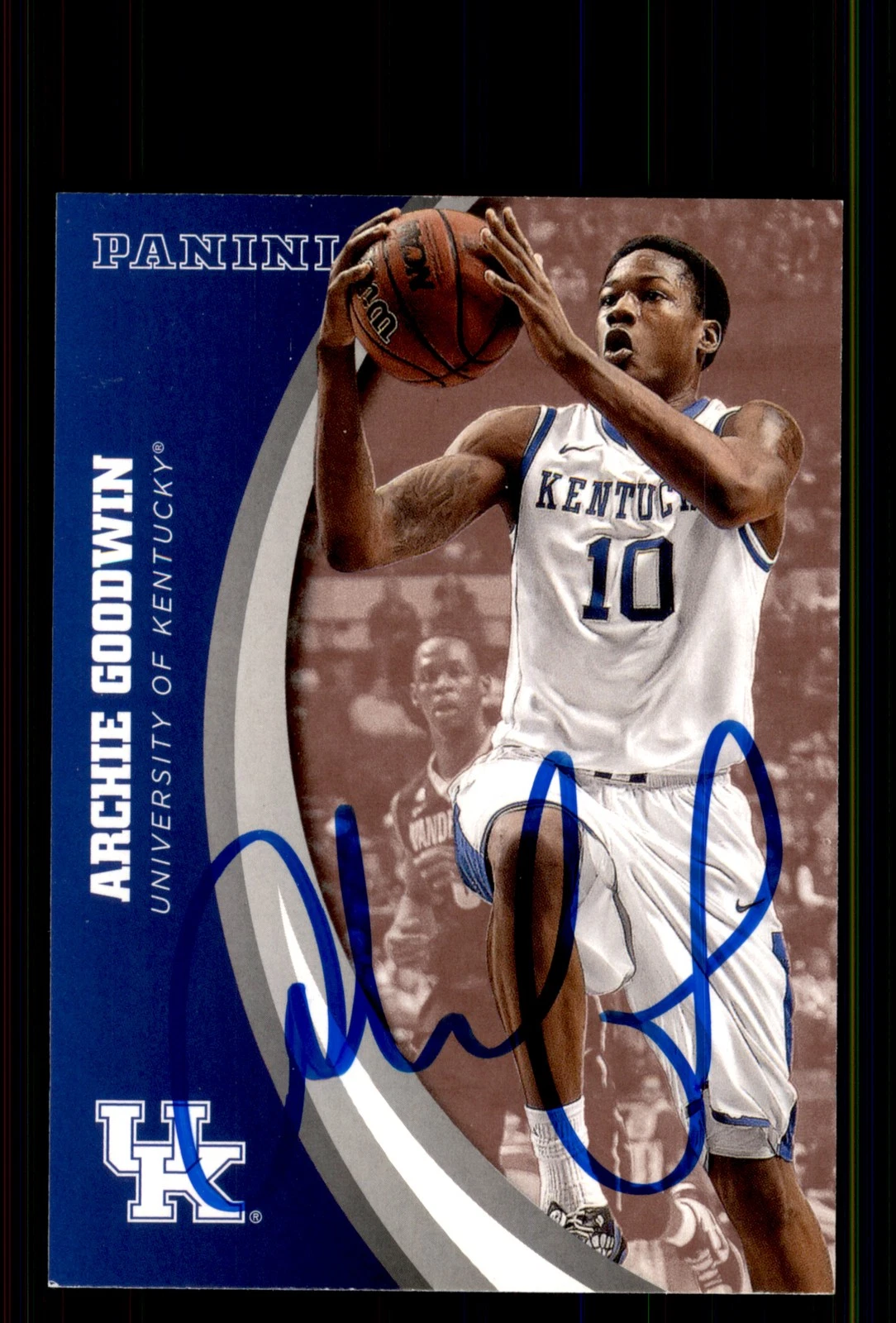 Signed Basketball Card Auto Archie Goodwin 2016 Panini Kentucky Wildcats #34