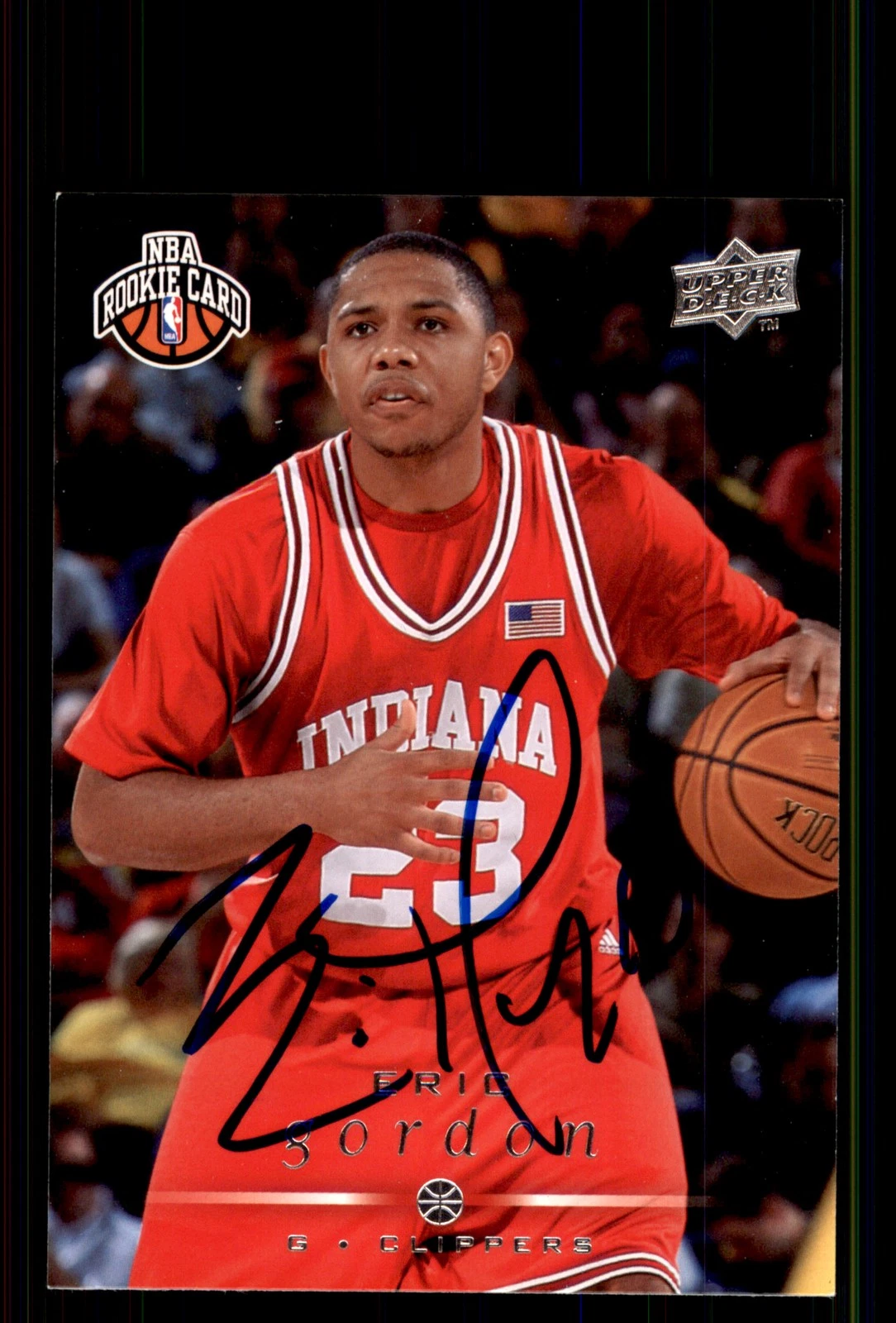 Signed Basketball Card Auto Eric Gordon 2008-09 Upper Deck #265 Clippers