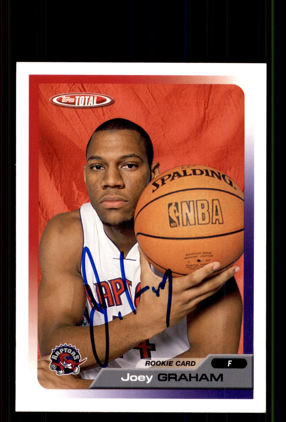 Signed Basketball Card Auto Joey Graham 2005-06 Topps Total #301 Toronto Raptors