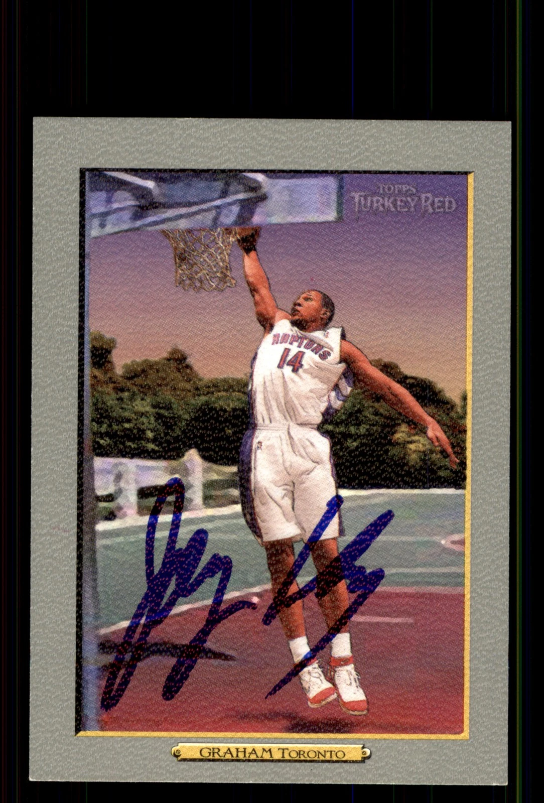 Signed Basketball Card Auto Joey Graham 2006-07 Topps Turkey Red #36 Raptors