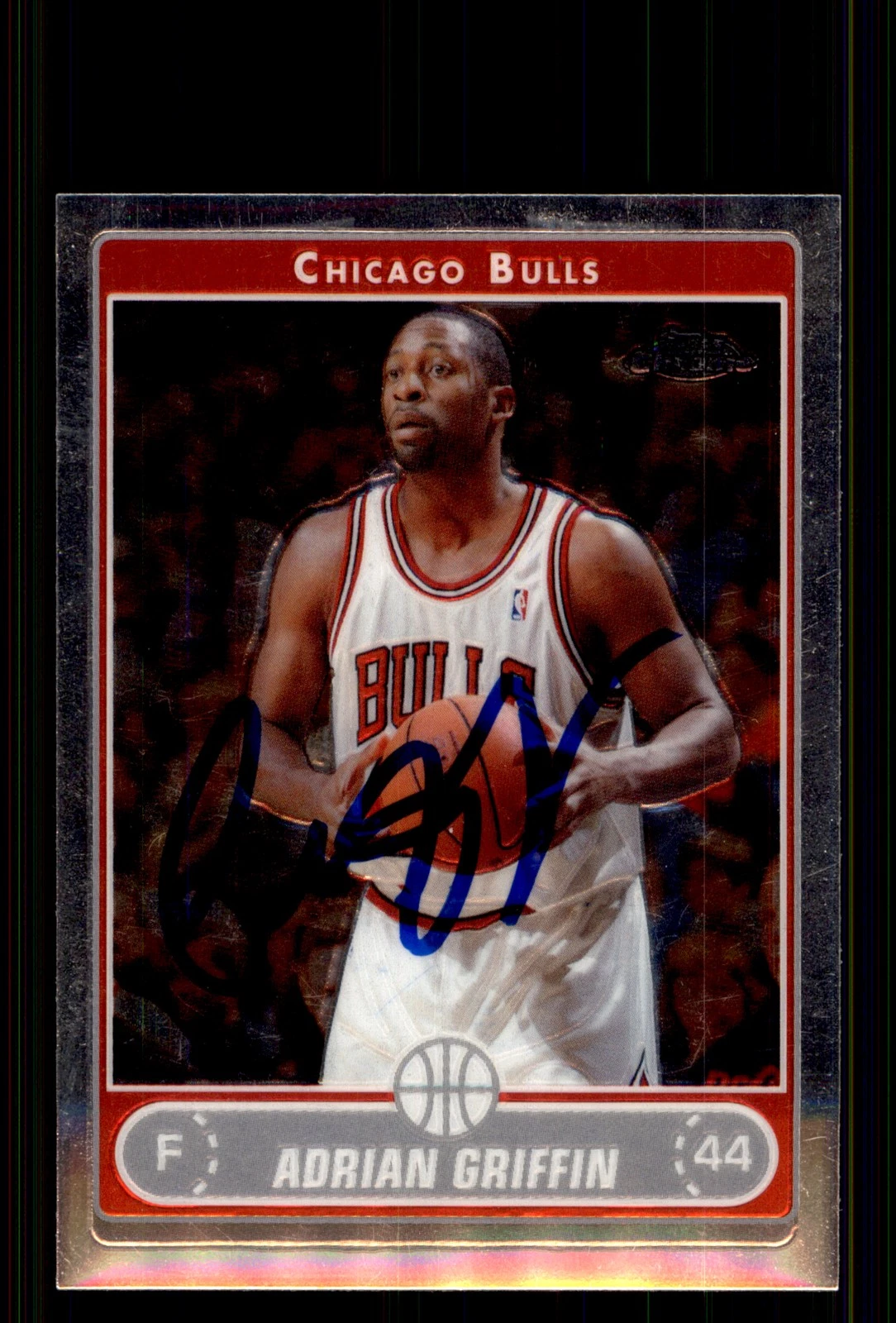 Signed Basketball Card Auto Adrian Griffin 2006-07 Topps Chrome #123 Bulls