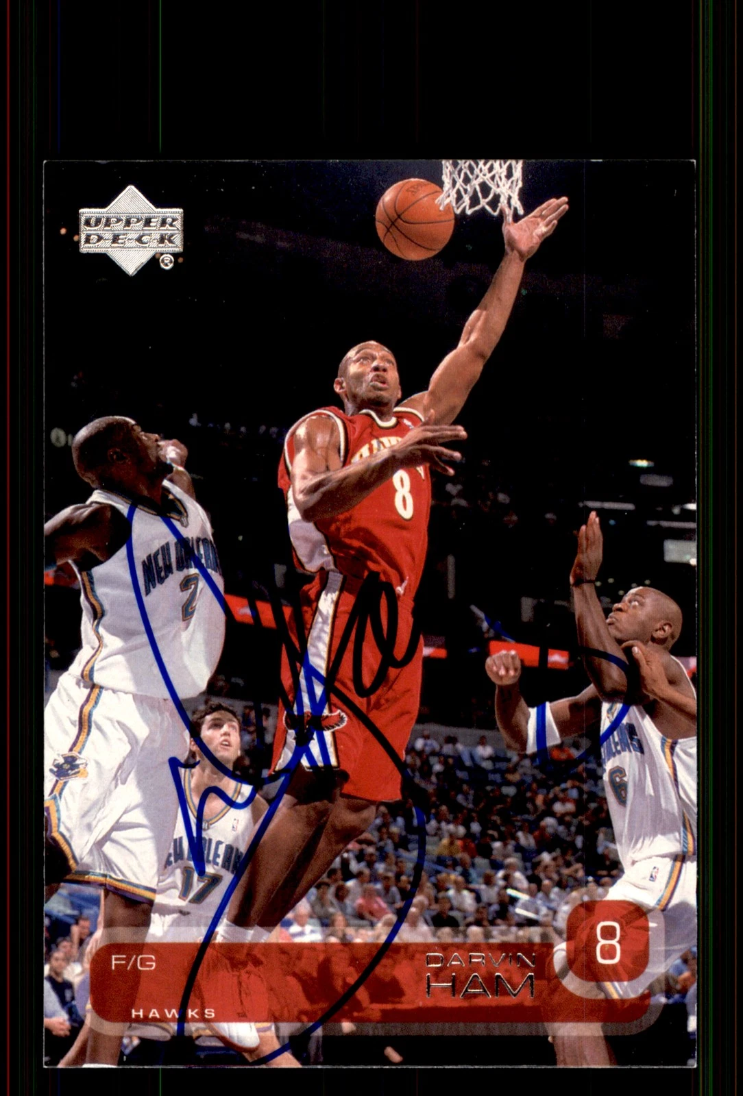 Signed Basketball Card Auto Darvin Ham 2002-03 Upper Deck #217 Atlanta Hawks
