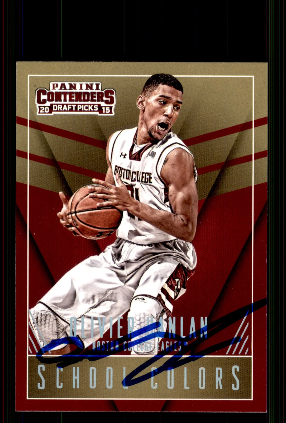 Signed Basketball Card Auto Olivier Hanlan 2015 Panini Contenders Draft #33