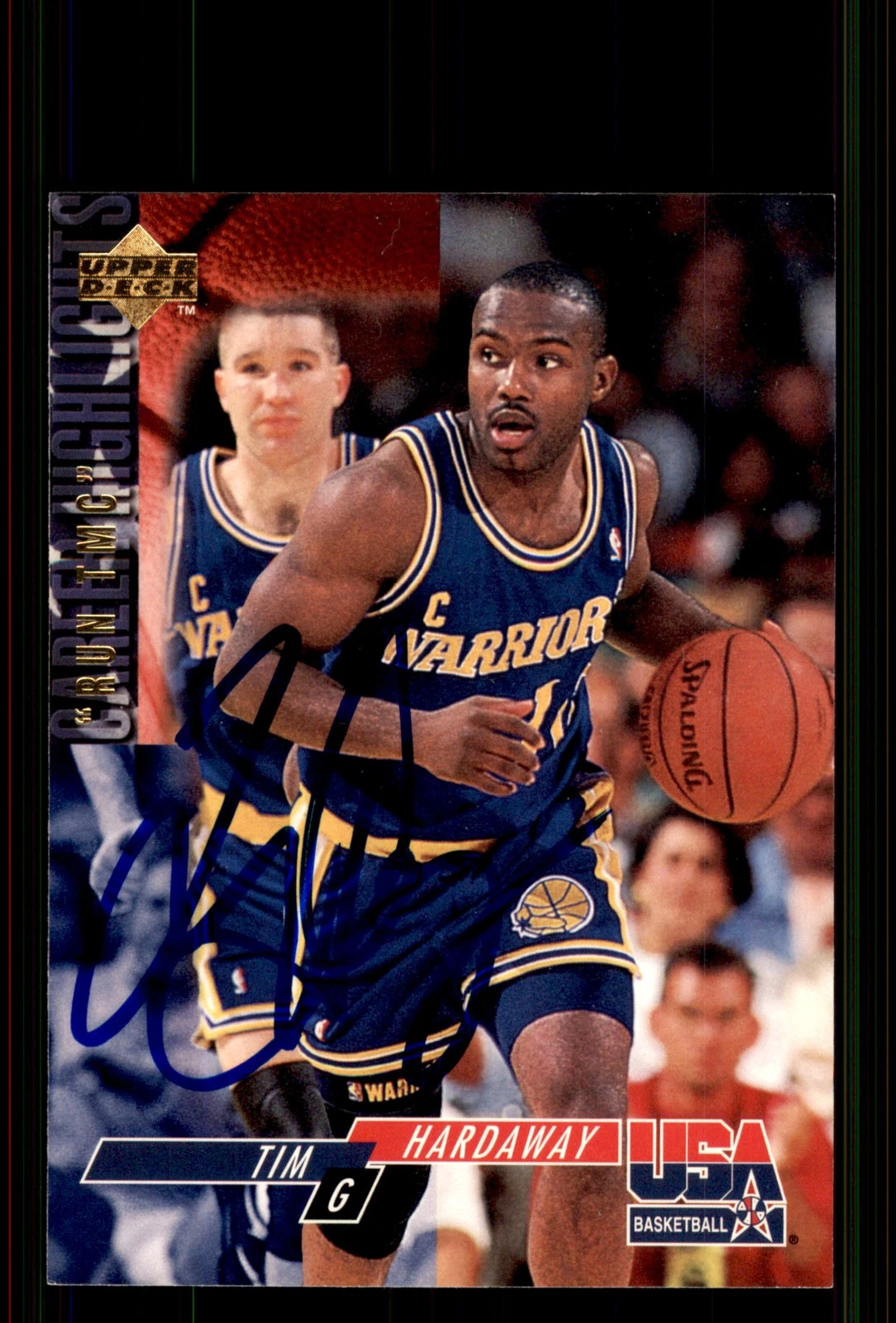 Signed Basketball Card Auto Tim Hardaway 1994 Upper Deck USA #15 USA