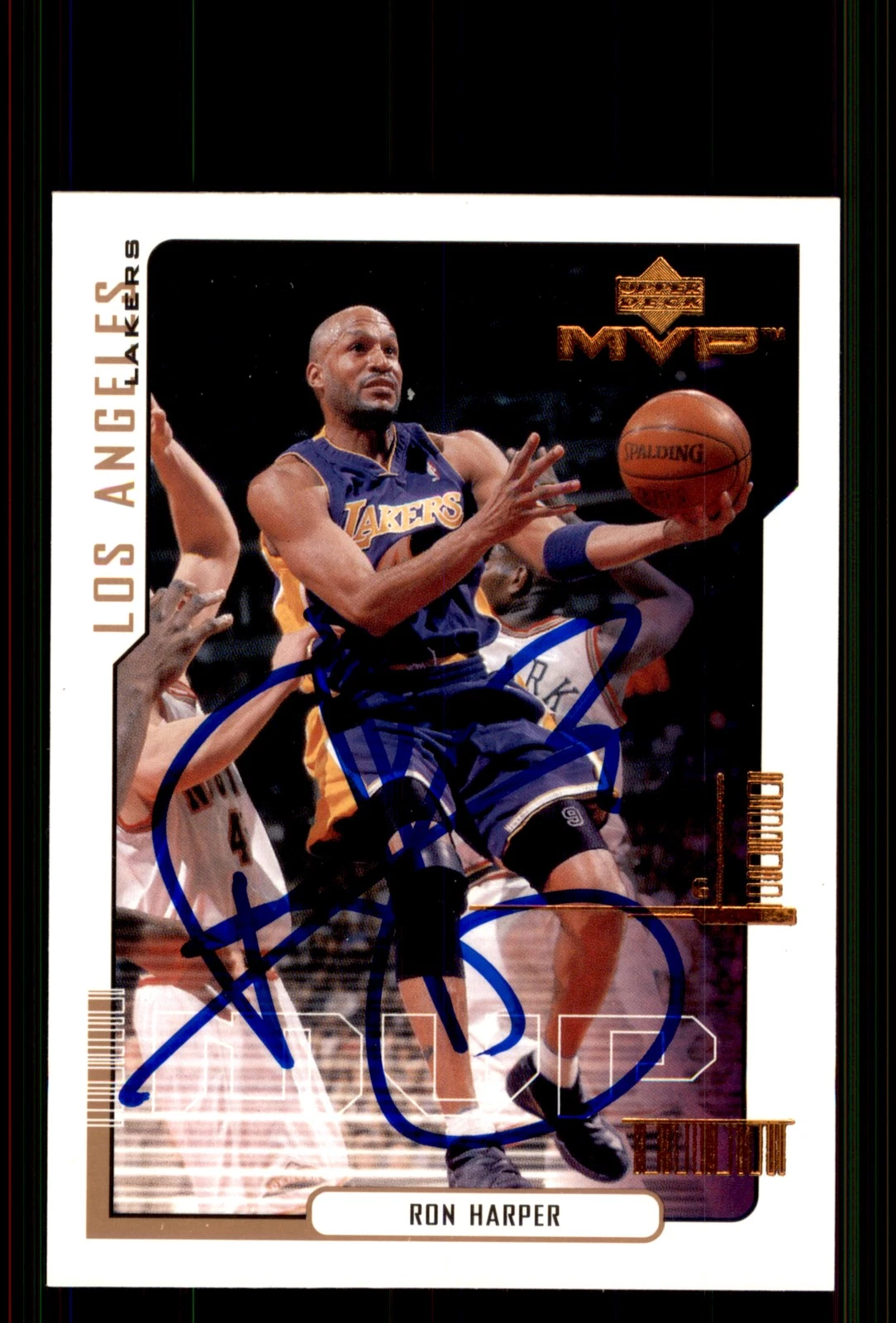 Signed Basketball Card Auto Ron Harper 2000-01 Upper Deck MVP #79 Lakers