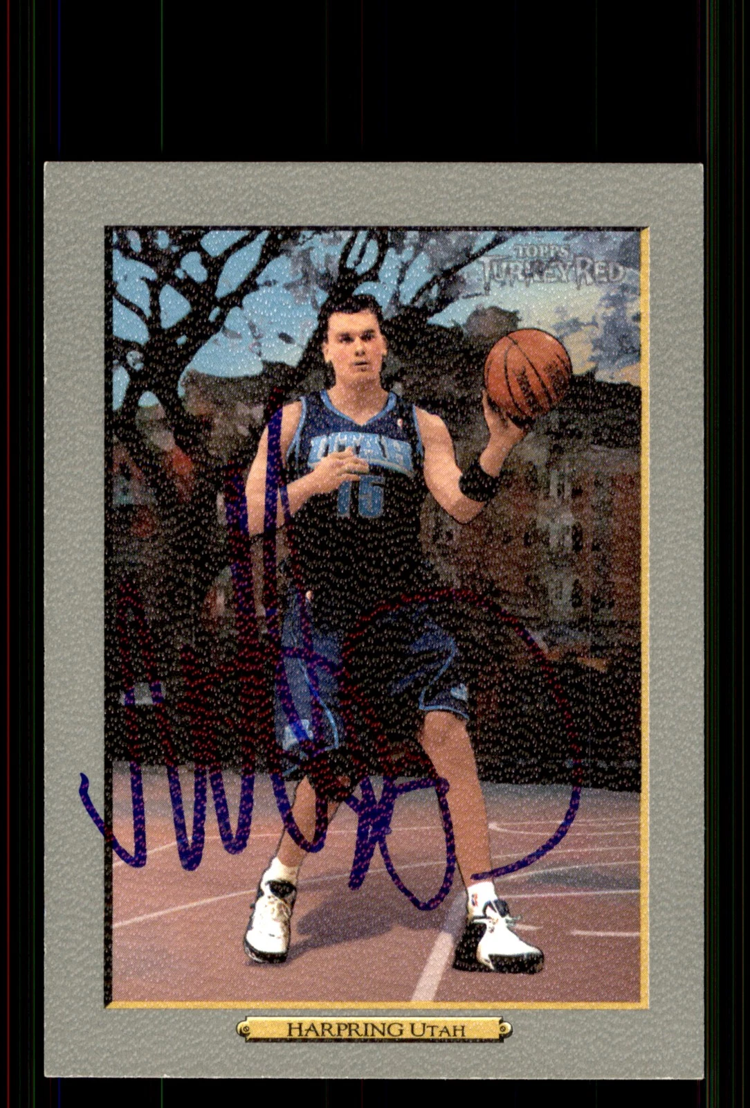 Signed Basketball Card Auto Matt Harpring 2006-07 Topps Turkey Red #129 Jazz