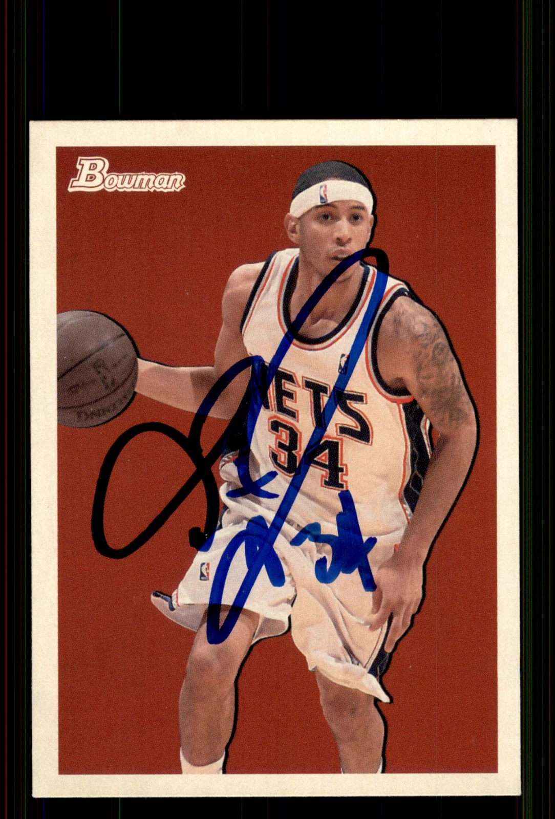 Signed Basketball Card Auto Devin Harris 2009-10 Bowman 48 #49 New Jersey Nets