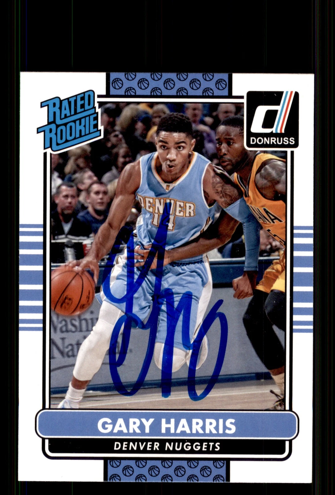 Signed Basketball Card Auto Gary Harris 2014-15 Donruss #228 Denver Nuggets