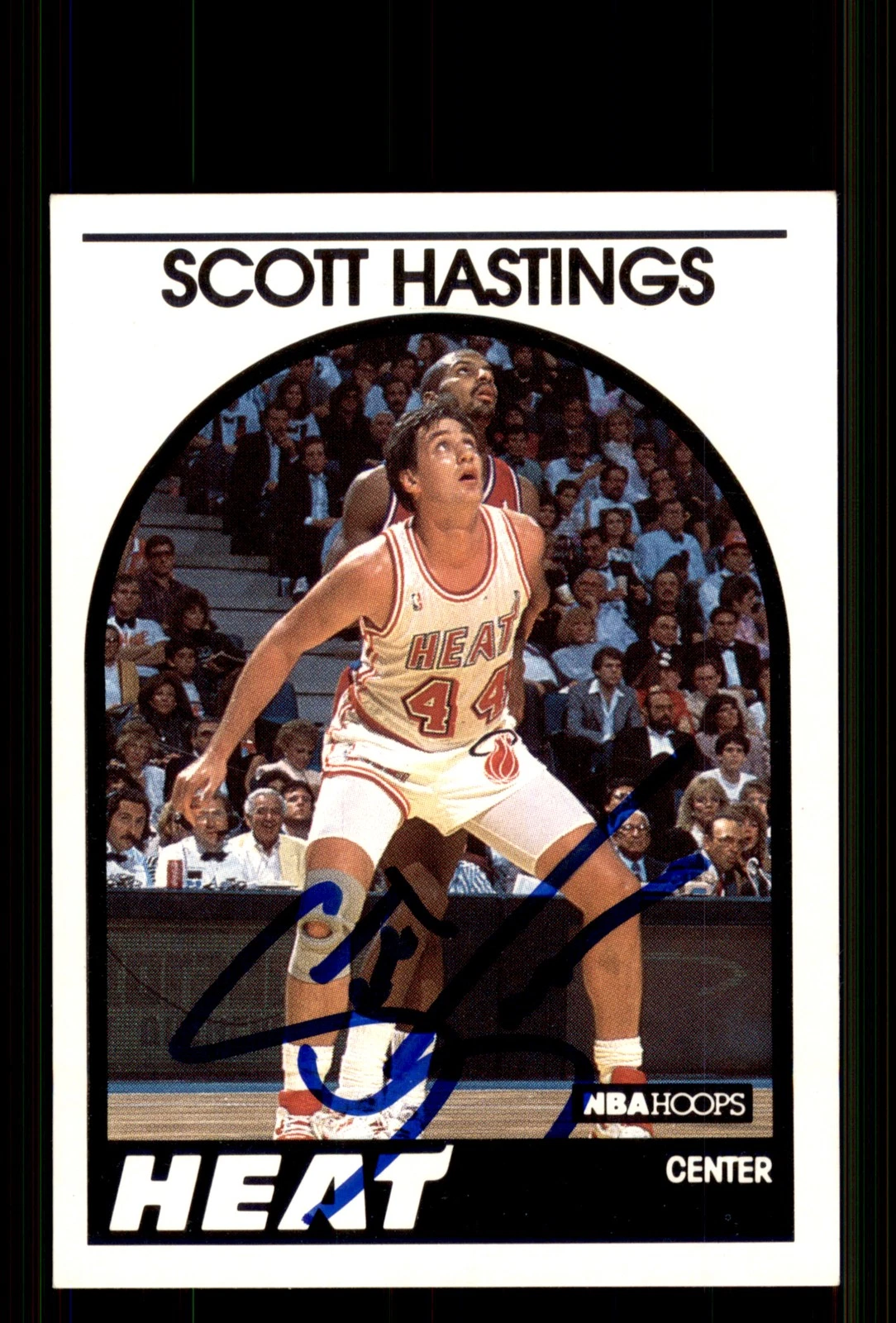 Signed Basketball Card Auto Scott Hastings 1989-90 Hoops #176 Miami Heat