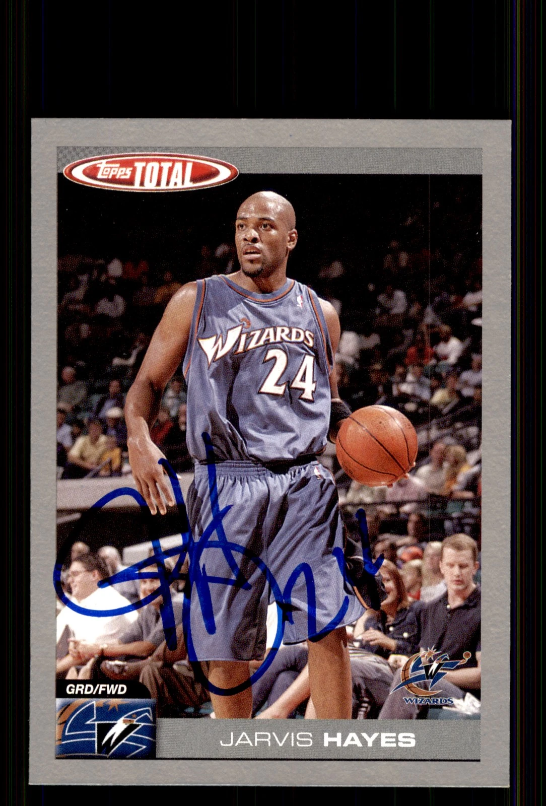 Signed Basketball Card Auto Jarvis Hayes 2004-05 Topps Total #132 Wizards