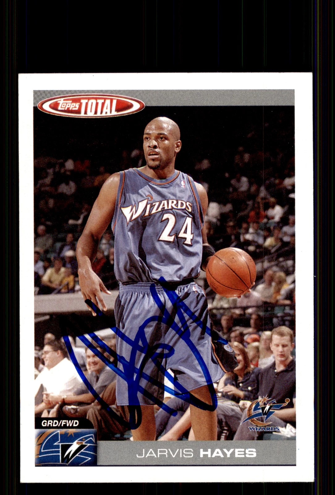 Signed Basketball Card Auto Jarvis Hayes 2004-05 Topps Total #132 Wizards