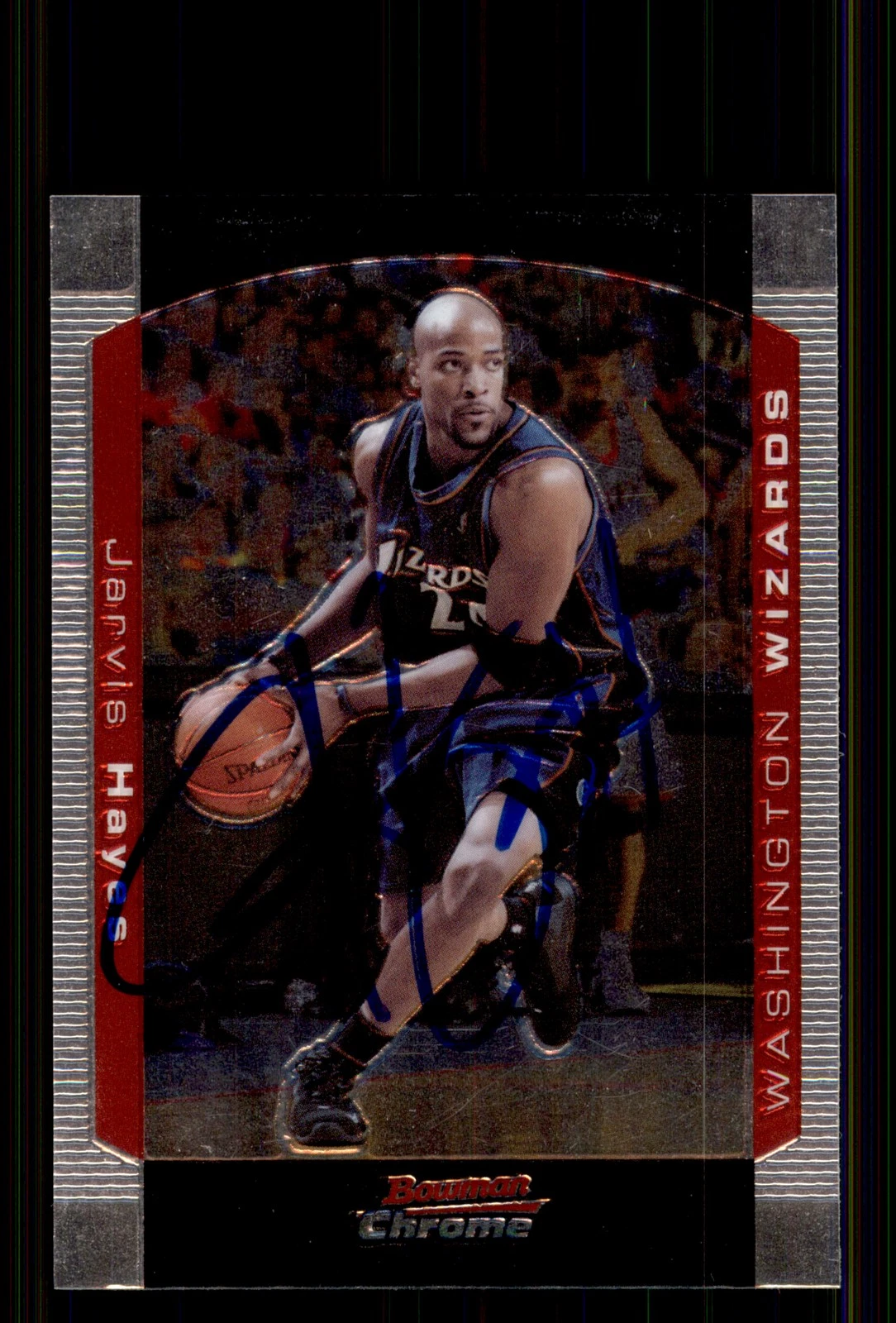 Signed Basketball Card Auto Jarvis Hayes 2004-05 Bowman Chrome #26 Wizards
