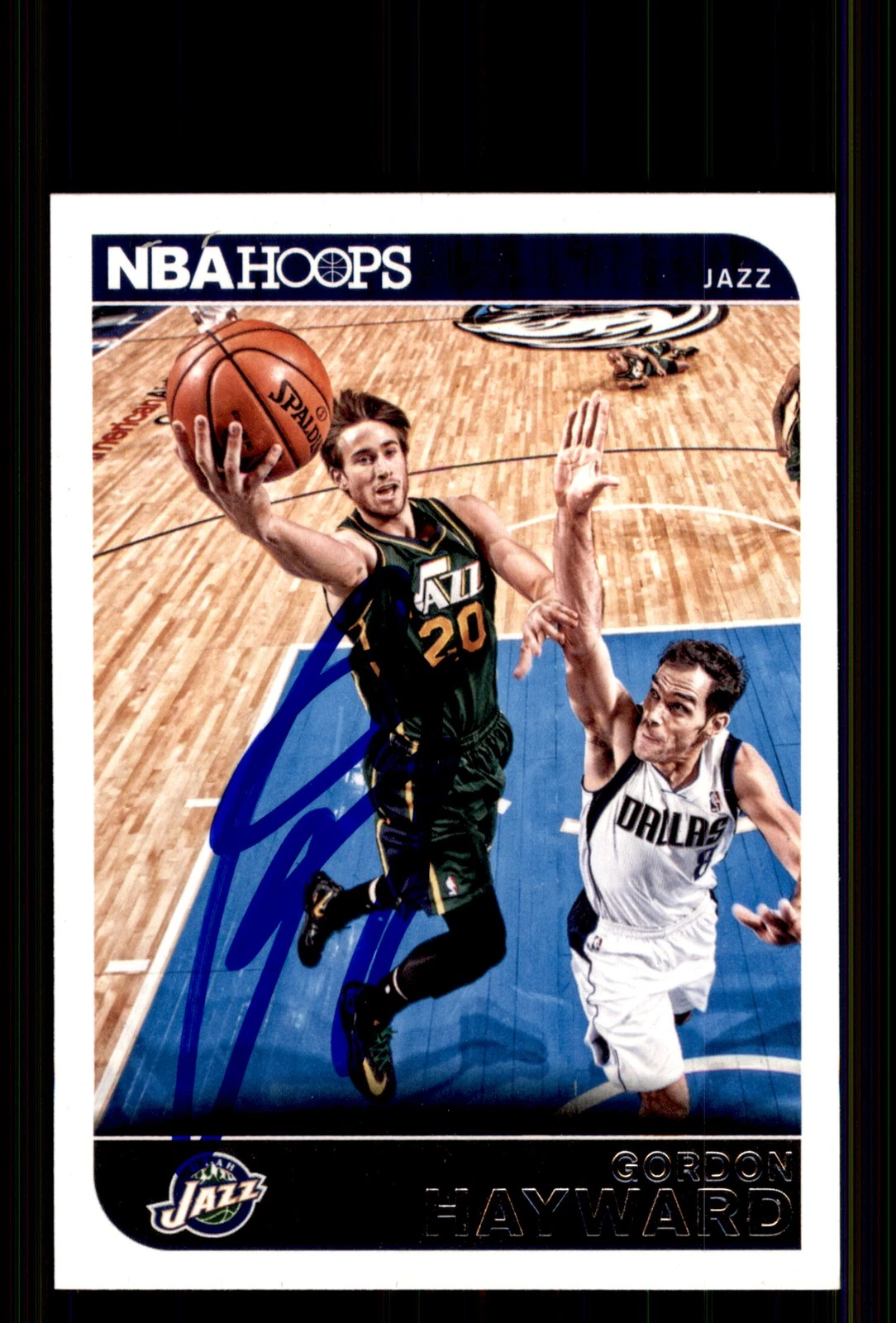 Signed Basketball Card Auto Gordon Hayward 2014-15 Hoops #80 Utah Jazz