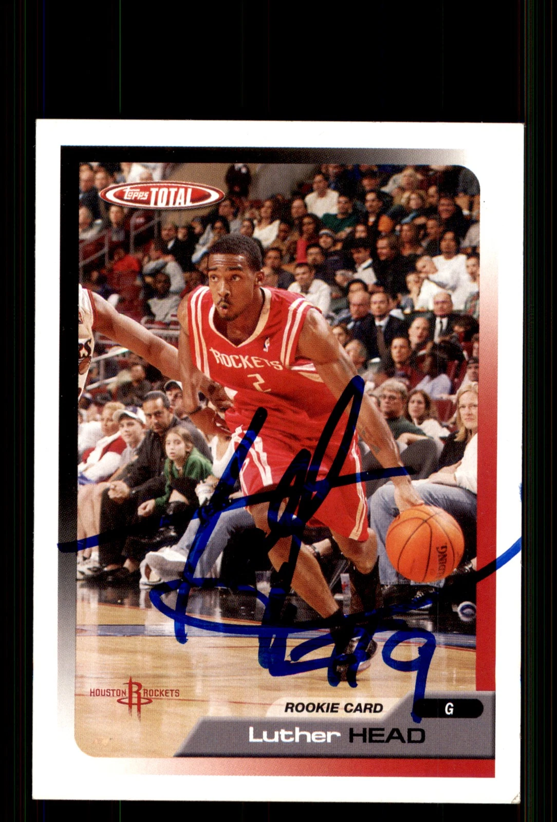Signed Basketball Card Auto Luther Head 2005-06 Topps Total #221 Rockets