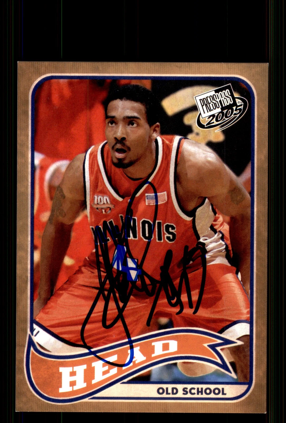 Signed Basketball Card Auto Luther Head 2005 Press Pass #OS10/25 Illinois