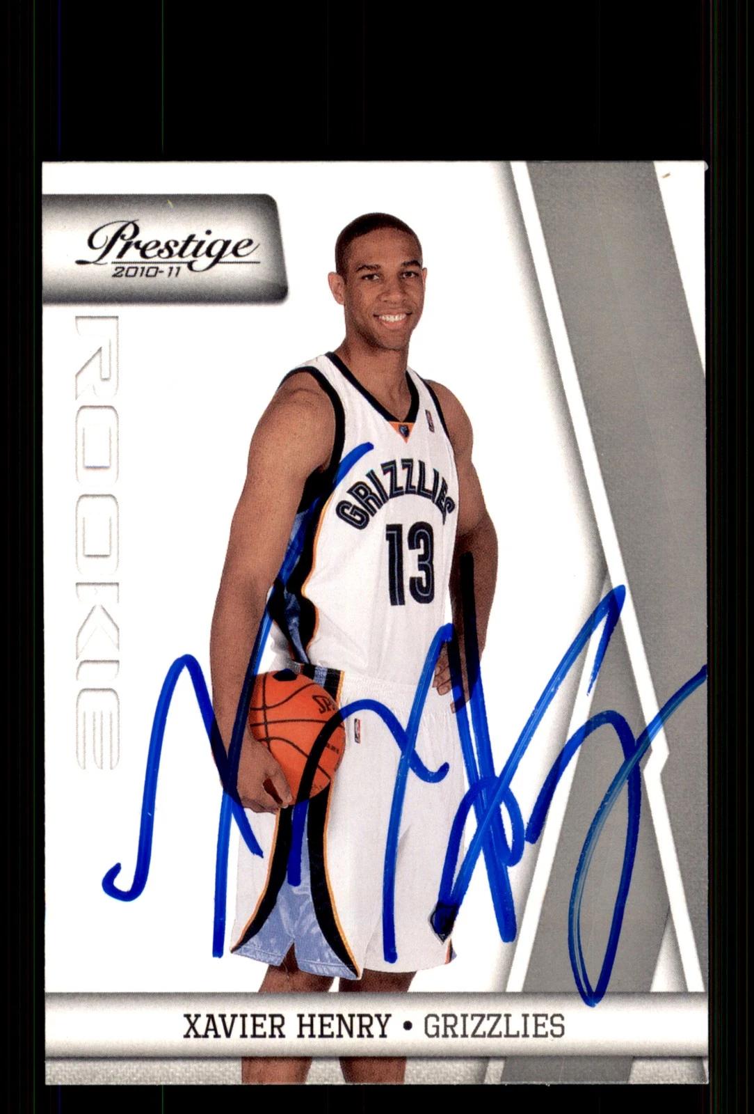 Signed Basketball Card Auto Xavier Henry 2010-11 Panini Prestige #222 Grizzlies