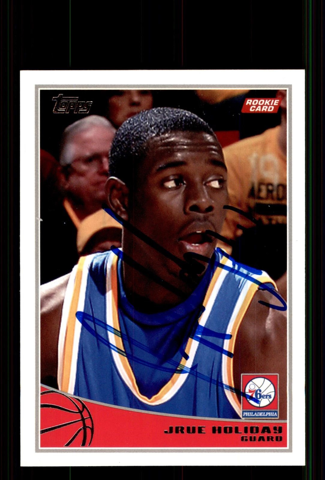 Signed Basketball Card Auto Jrue Holiday 2009-10 Topps #330 Philadelphia 76ers