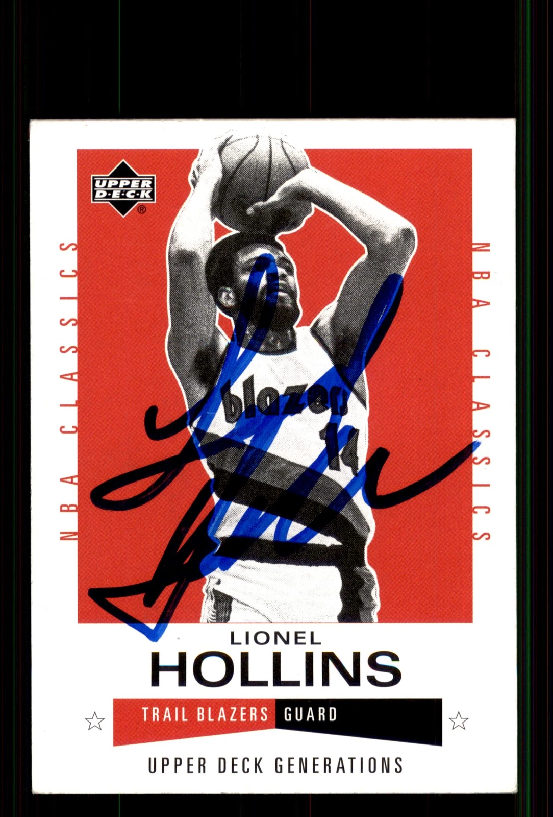 Signed Basketball Card Auto Lionel Hollins 2002-03 Upper Deck Generations #118