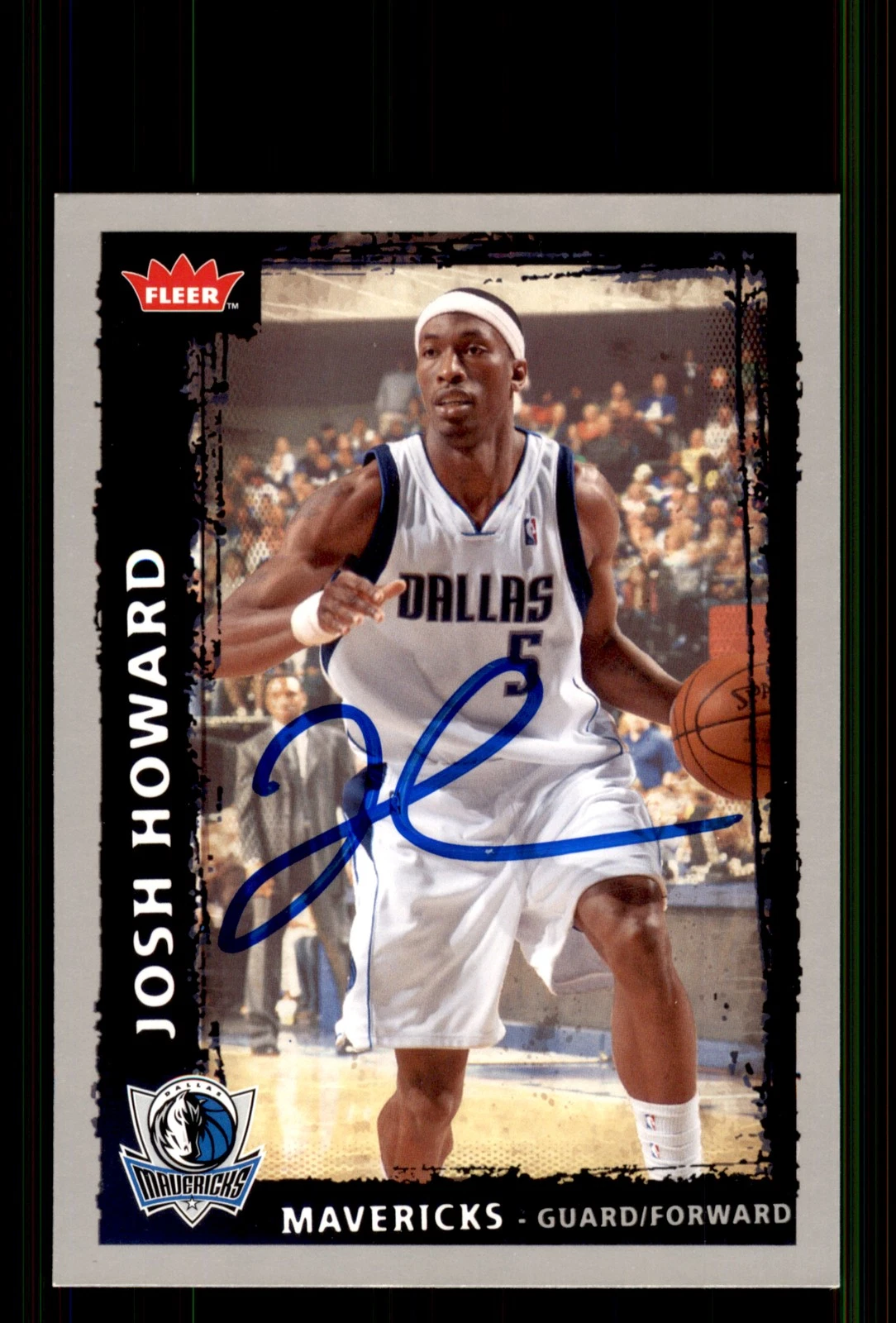 Signed Basketball Card Auto Josh Howard 2008-09 Fleer #145 Dallas Mavericks