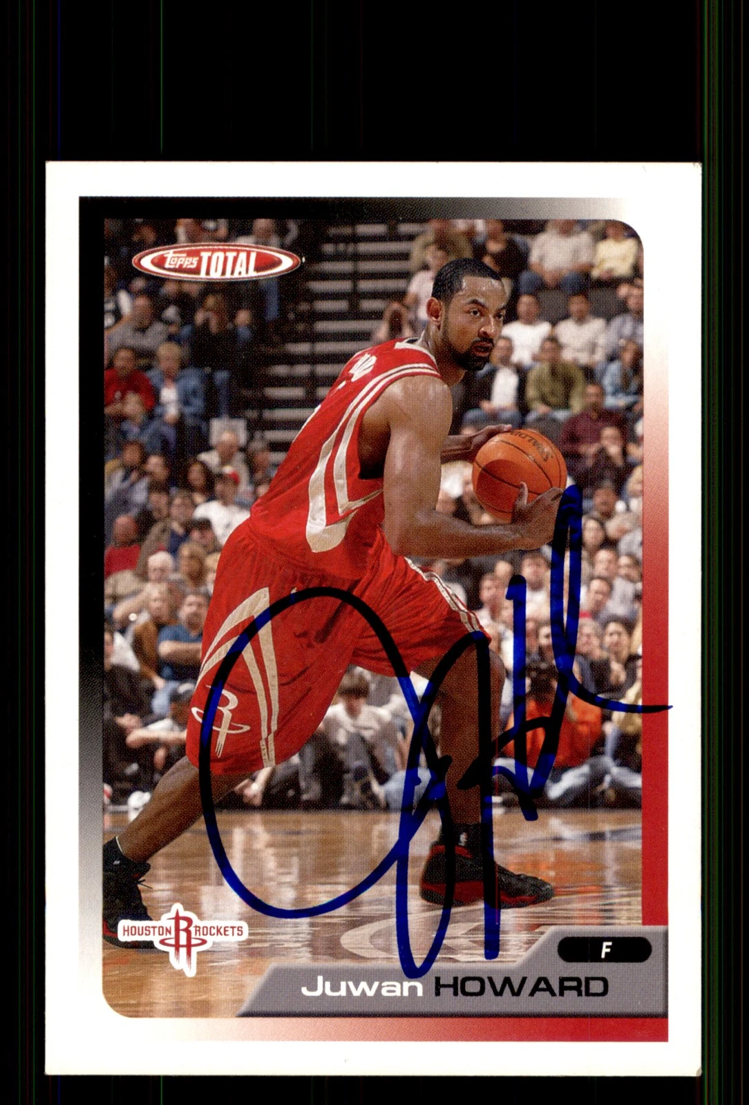 Signed Basketball Card Auto Juwan Howard 2005-06 Topps Total #199 Rockets