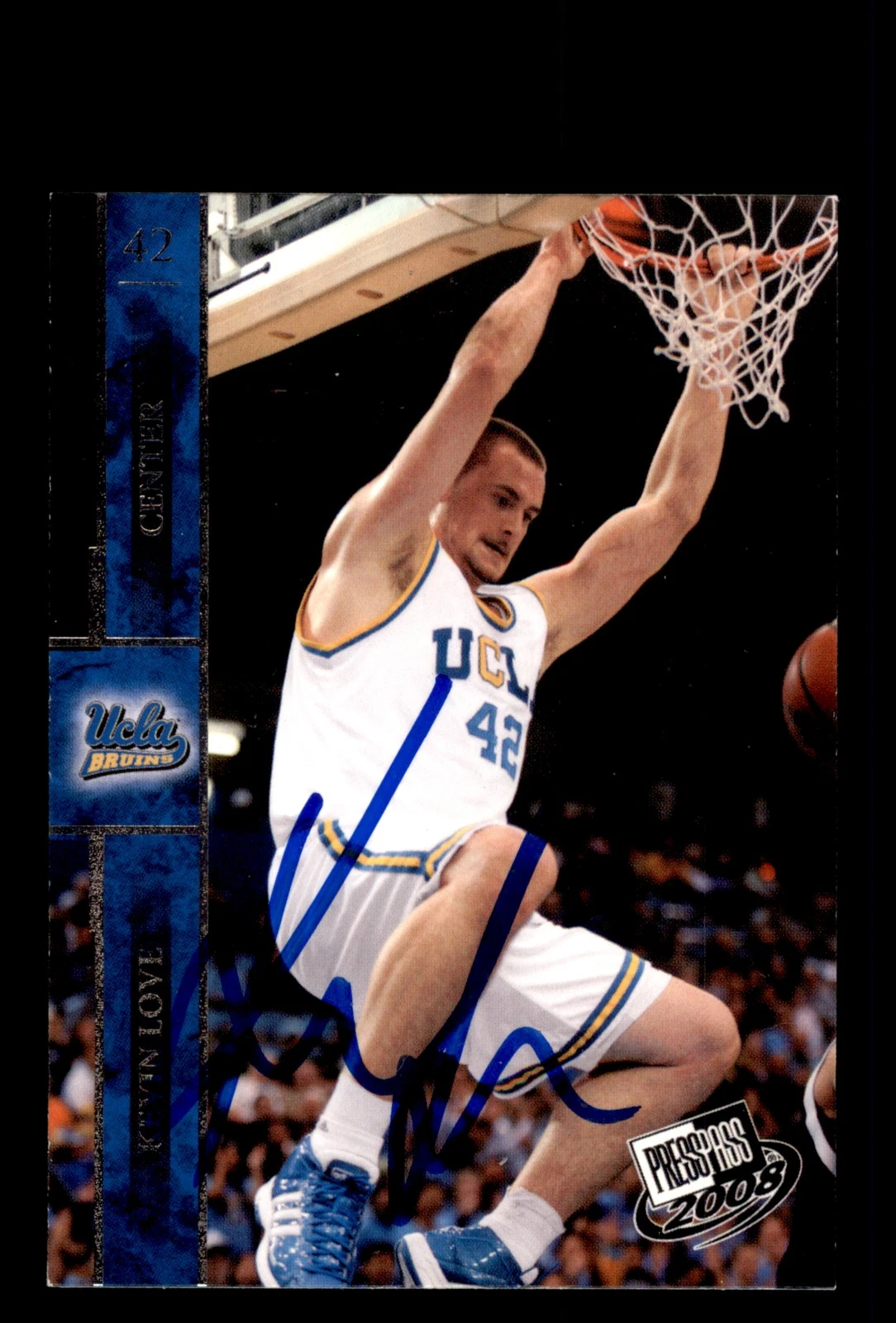 Signed Basketball Card Auto Kevin Love 2008 Press Pass #24 UCLA Bruins