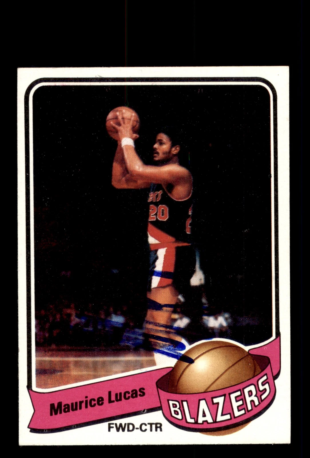Signed Basketball Card Auto Maurice Lucas 1979-80 Topps #26 Trail Blazers