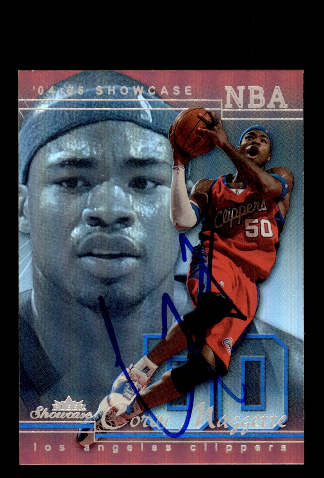 Signed Basketball Card Auto Corey Maggette 2004-05 Fleer Showcase #29 Clippers