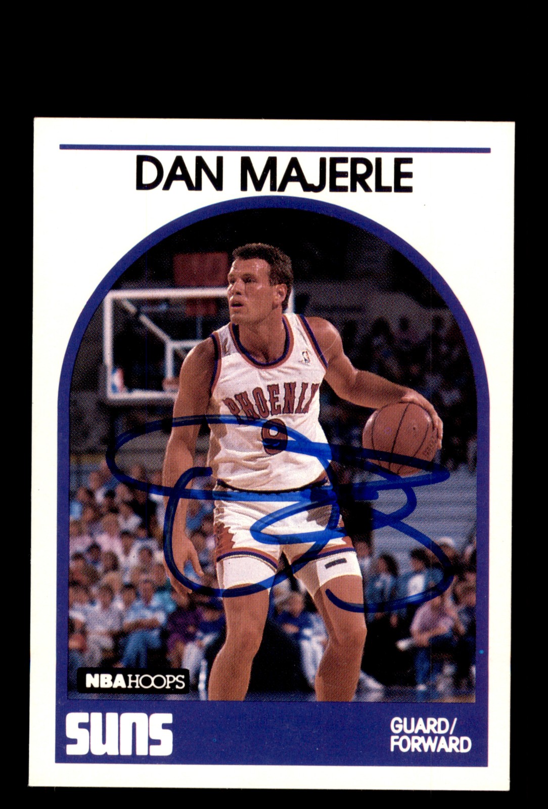 Signed Basketball Card Auto Dan Majerle 1989-90 Hoops #183 Phoenix Suns