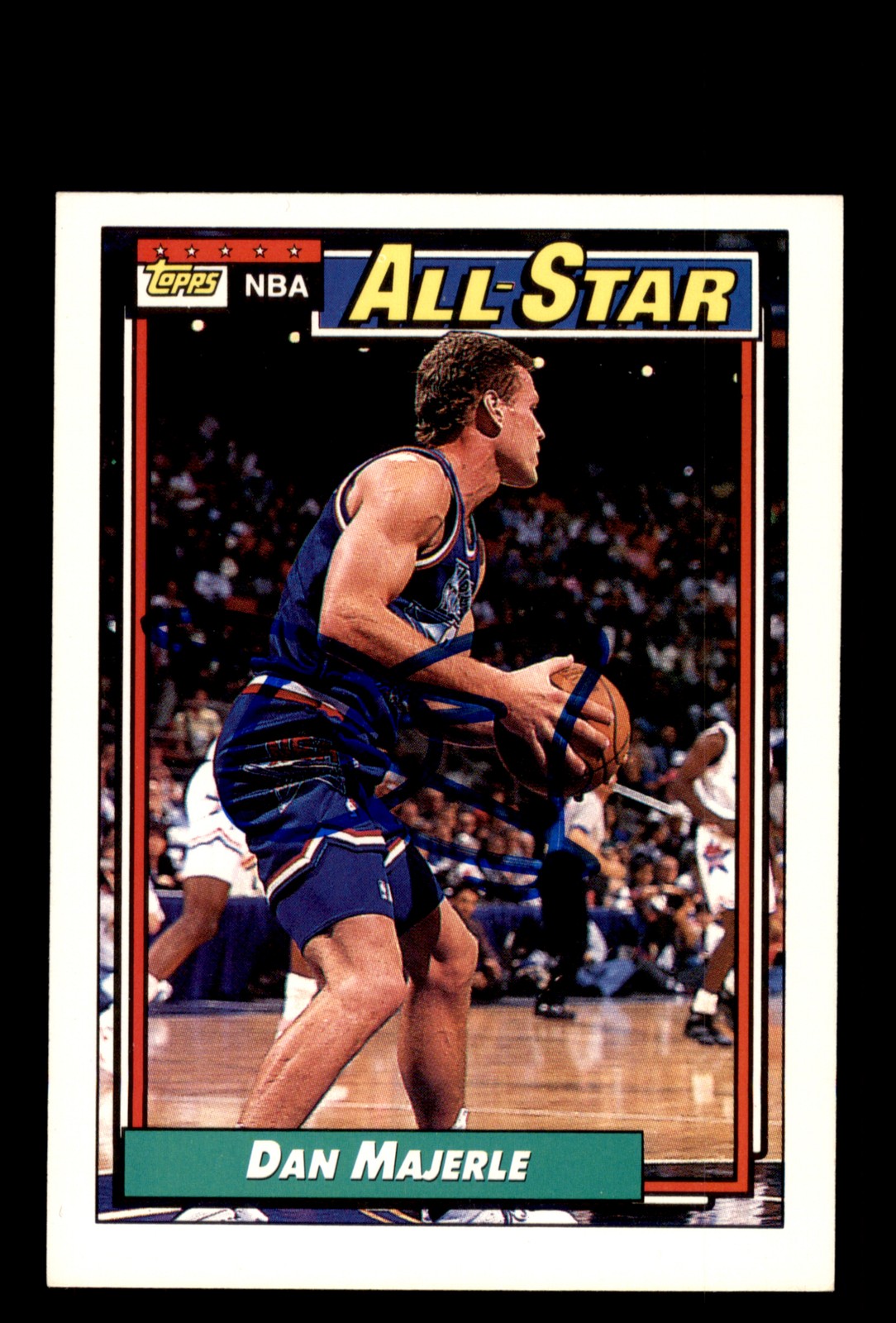 Signed Basketball Card Auto Dan Majerle 1992-93 Topps #122 Phoenix Suns