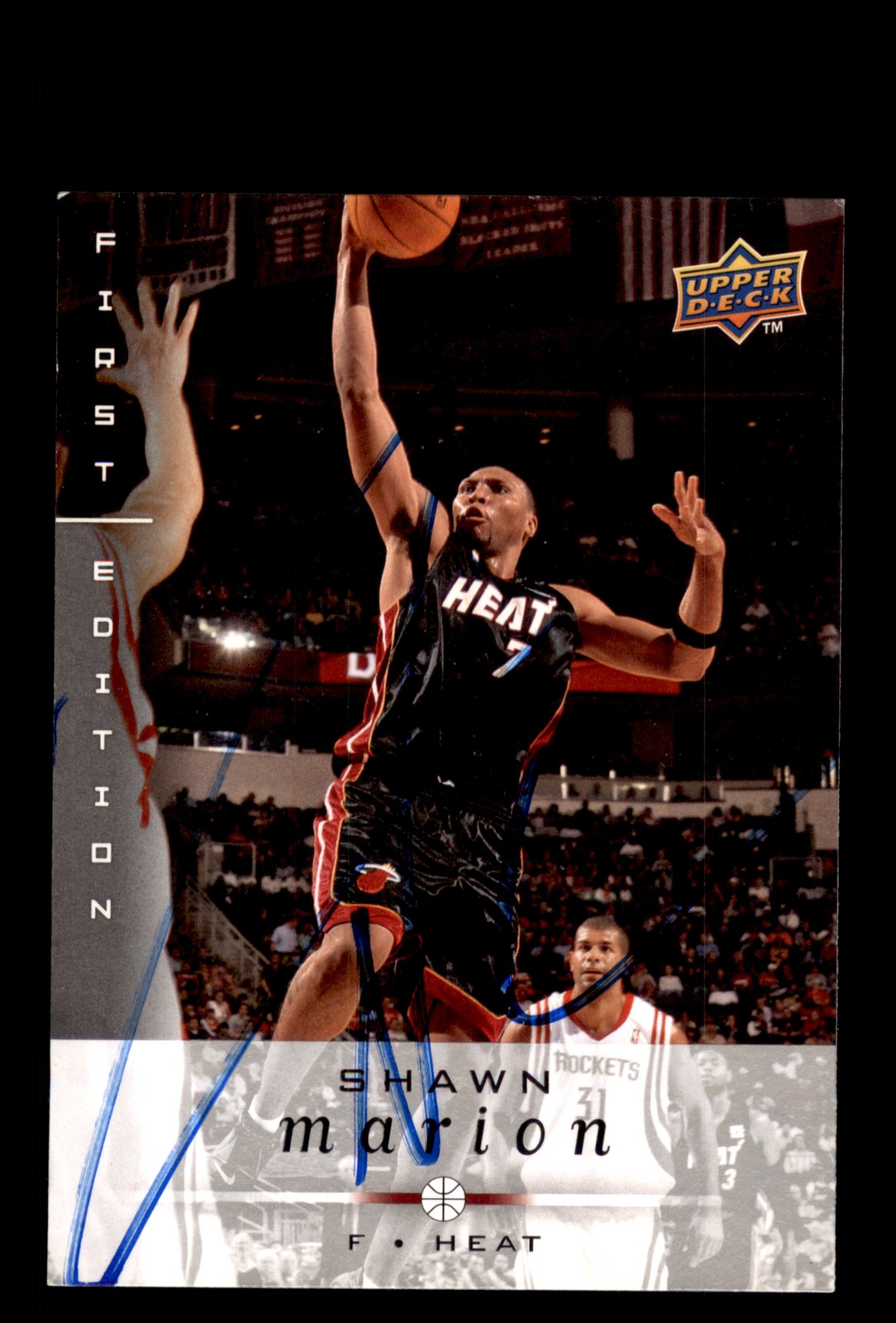 Signed Basketball Card Auto Shawn Marion 2008-09 Upper Deck First Edition #98