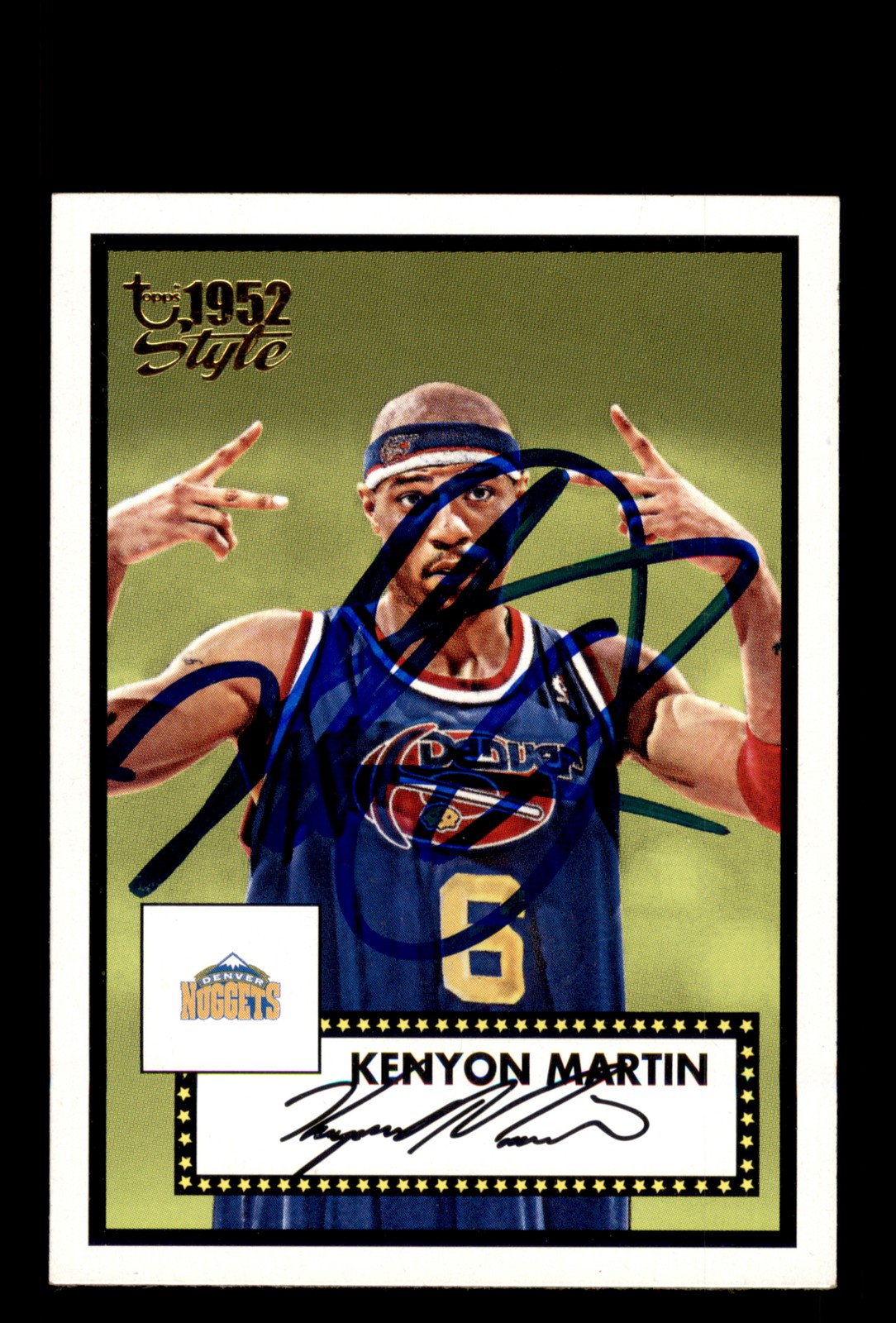 Signed Basketball Card Auto Kenyon Martin 2005-06 Topps 1952 Style #72