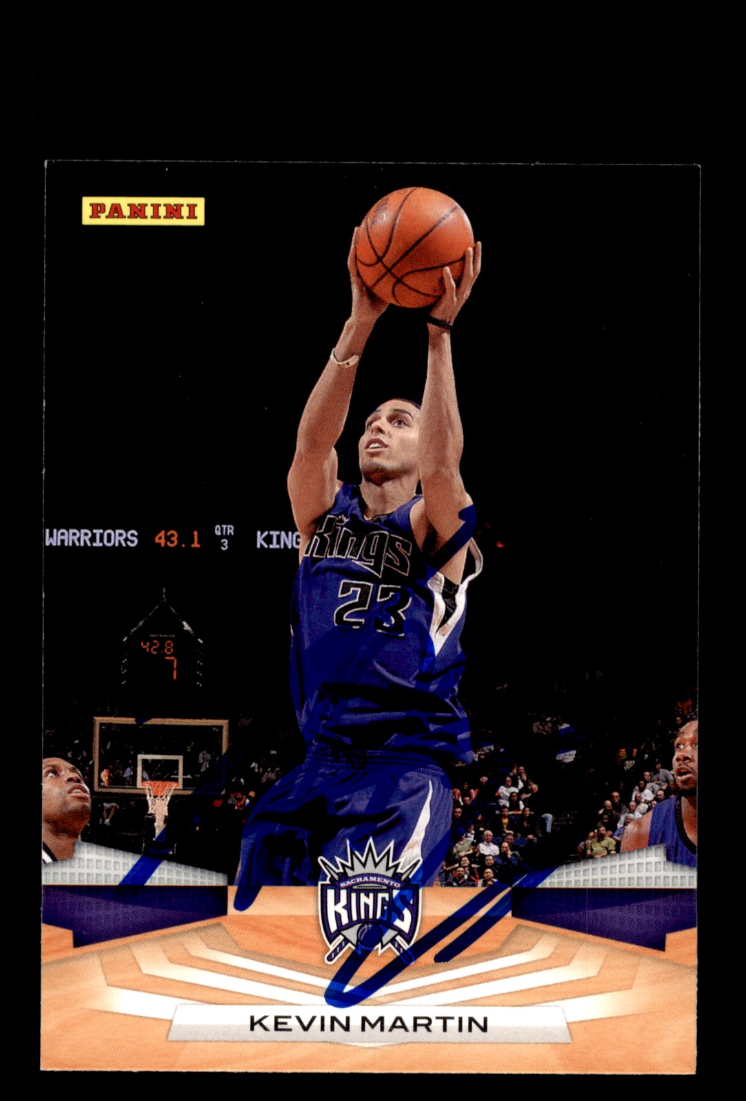 Signed Basketball Card Auto Kevin Martin 2009-10 Panini #296 Sacramento Kings
