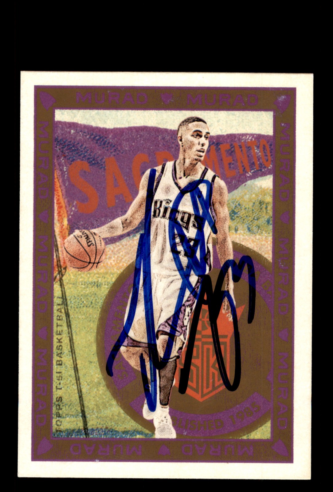 Signed Basketball Card Auto Kevin Martin 2008-09 Topps T-51 Murad #122 Kings