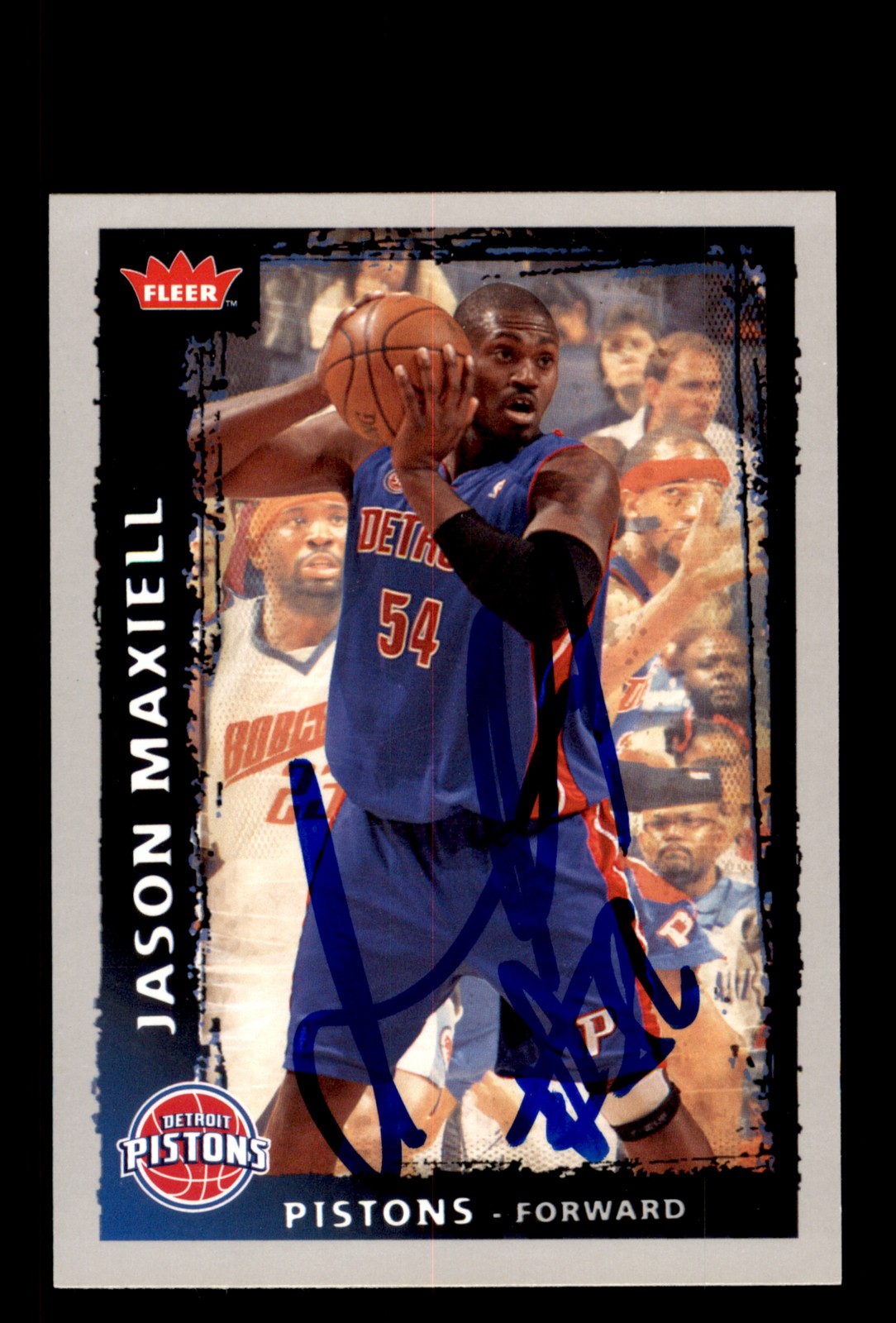 Signed Basketball Card Auto Jason Maxiell 2008-09 Fleer #10 Detroit Pistons