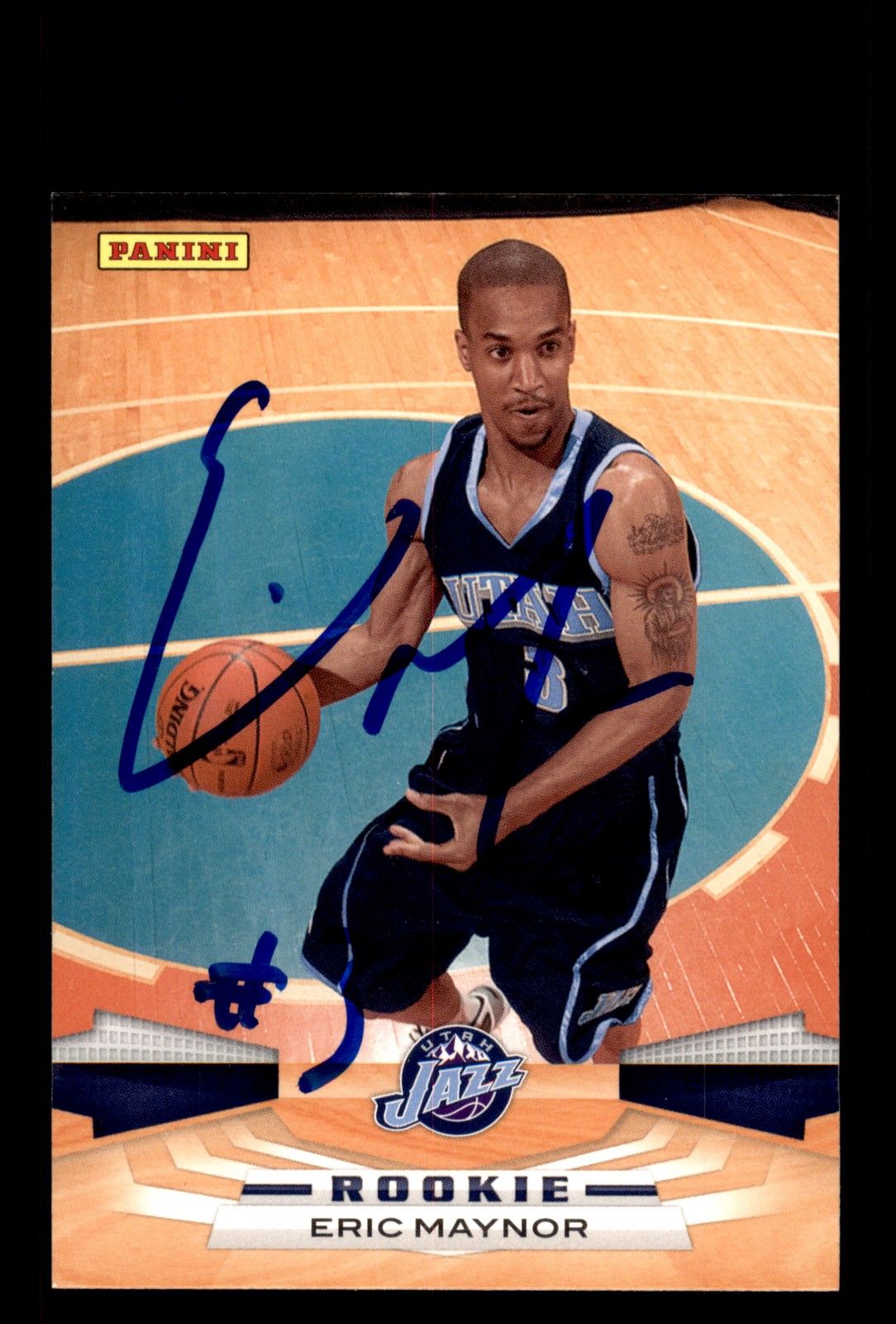 Signed Basketball Card Auto Eric Maynor 2009-10 Panini #320 Utah Jazz